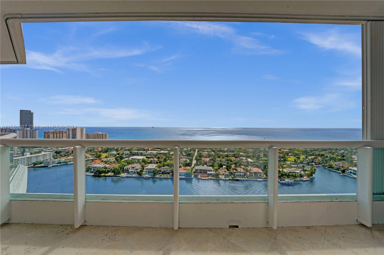 One of the best floorplans in Aventura! Direct Ocean View! This flow-thru apartment has panoramic views of the Intracoastal, and the ocean. Bright & spacious. 3 bedrooms & 3.5 baths. Updated Eat-in kitchen and a full-size laundry room. Large master bedroom.  Two balconies. 2 garage parking spaces. Recently renovated lobby with 24-hour security and valet.   Great amenities included in the maintenance: 25,000 sf spa & fitness center with an outdoor cafe, 3 pools, tennis courts, BBQ area & kids’ playground. Walking distance to restaurants and shops.