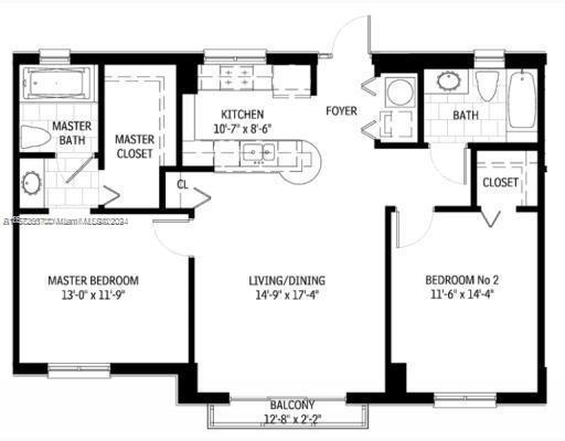 7275 SW 90 ST C408, Miami, Florida 33156, 2 Bedrooms Bedrooms, ,2 BathroomsBathrooms,Residentiallease,For Rent,7275 SW 90 ST C408,A11572657