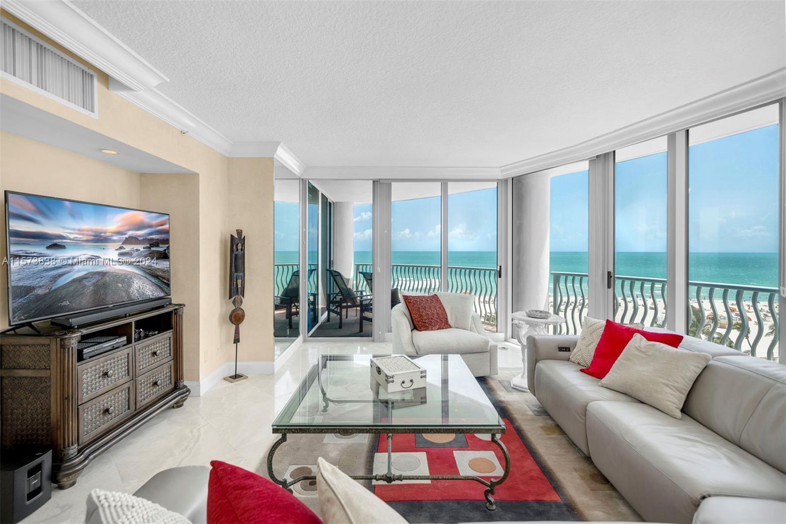 Enjoy gorgeous views of the Atlantic Ocean in this SE corner 3 bedroom residence located at 1500 Ocean. As an originator of luxury in Miami Beach, 1500 Ocean was designed by renowned architect, Michael Graves. This spacious 2,000+ SF residence features an oceanfront primary suite with separate jacuzzi tub and shower, marble floors and a custom kitchen. 1500 Ocean is a full service luxury building with 24 hr. security, valet and front desk attendant, concierge, gym with sauna and steam room and private beach. This property is available as of 5/15/2024 - 11/30/2024
