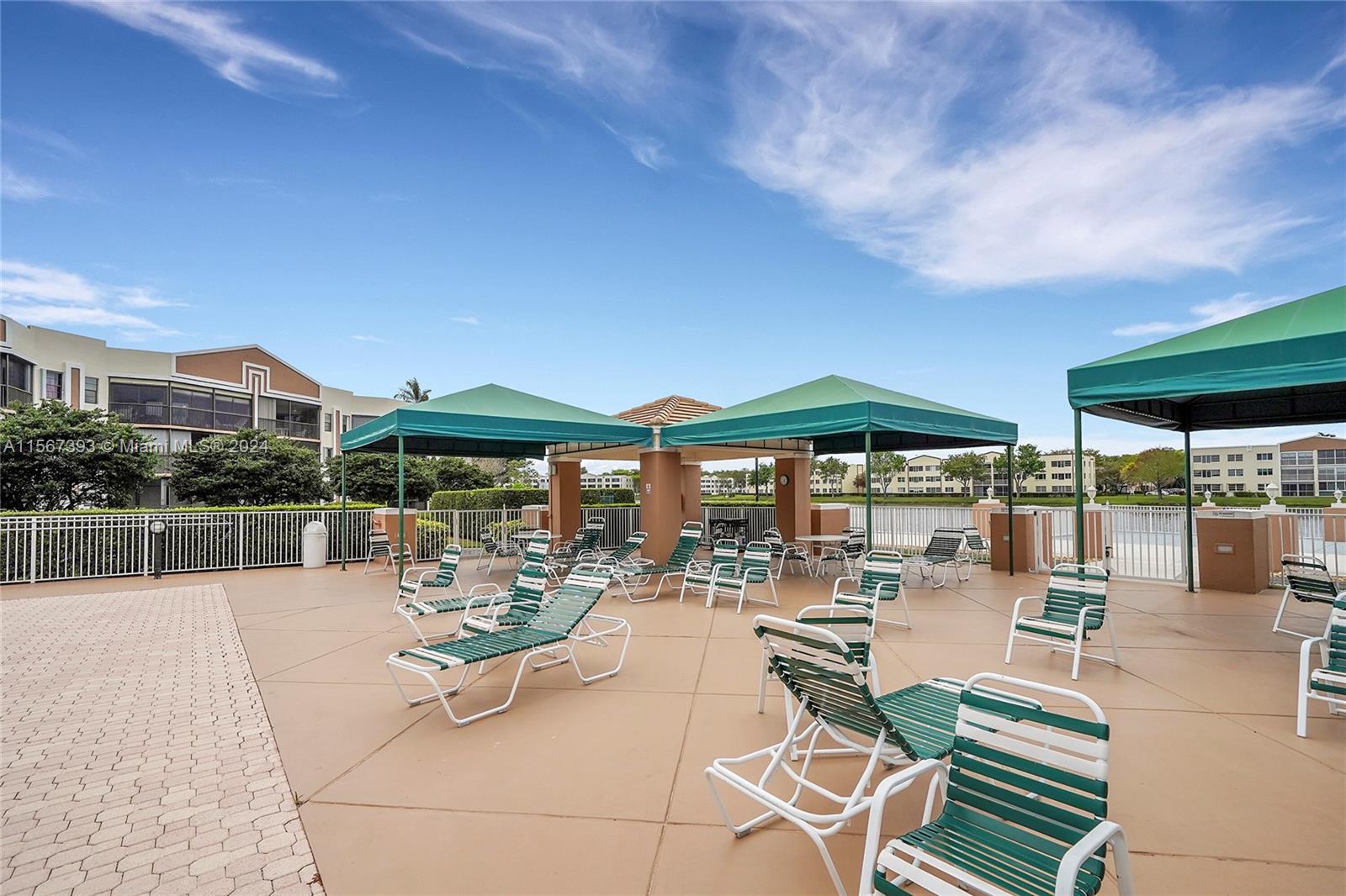 Pool deck by the lake