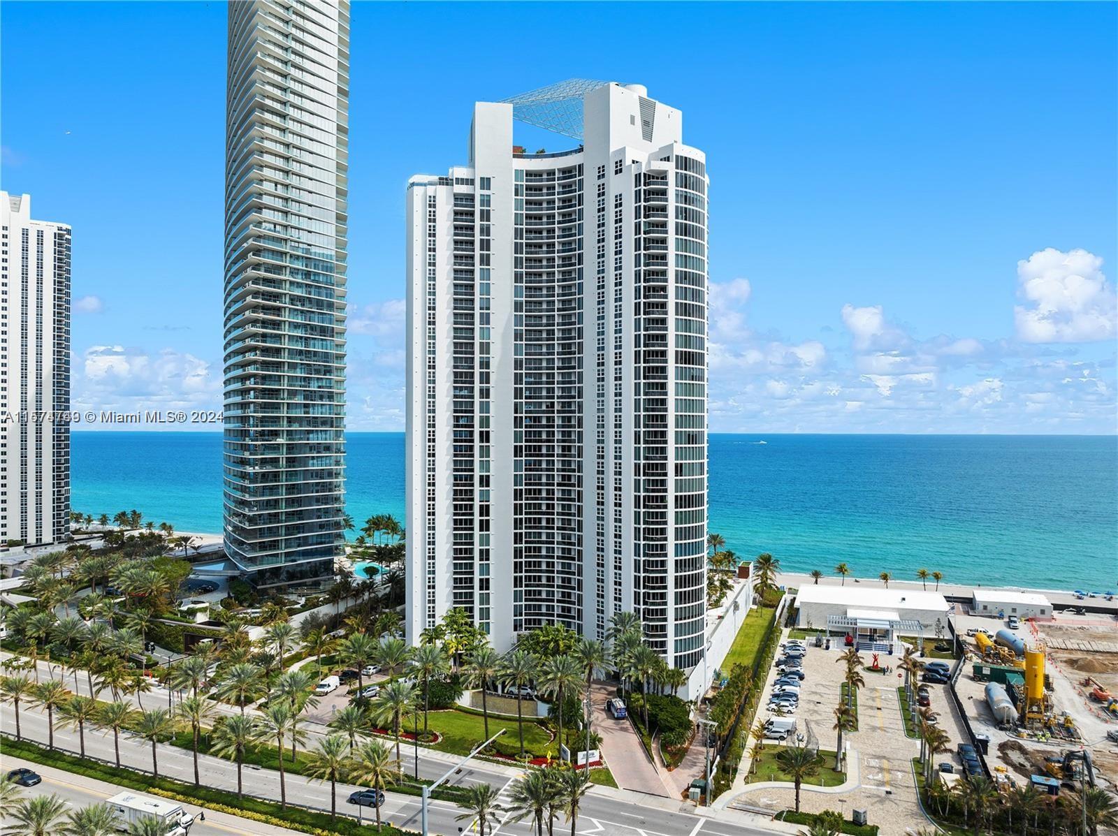 AVAILABLE FROM MAY 1st for 6 months! Enjoy stunning ocean & city views from this beautiful 3 bedroom (a den with window has a sleeping sofa and can be used as a third bedroom/office /2.5 bath in the heart of Sunny Isles. Unit is Fully furnished. Step off your elevator to your private foyer.Enjoy your family dinners in the beautiful formal dining room. Modern kitchen has fabulous views of the city, master bedroom has huge walk in closets & bathroom with double sink vanity.Split bedroom floorplan.The unit is flow through with East &West balconies. Very modern & gorgeous Condo minutes from Aventura Mall &Bal Harbour shops.Amenities including full beach &pool service, bistro bar, tennis courts, party room, rooftop jacuzzi,spa,gym,valet,24hr security. Hurry,this is the life of reach & famous!!!