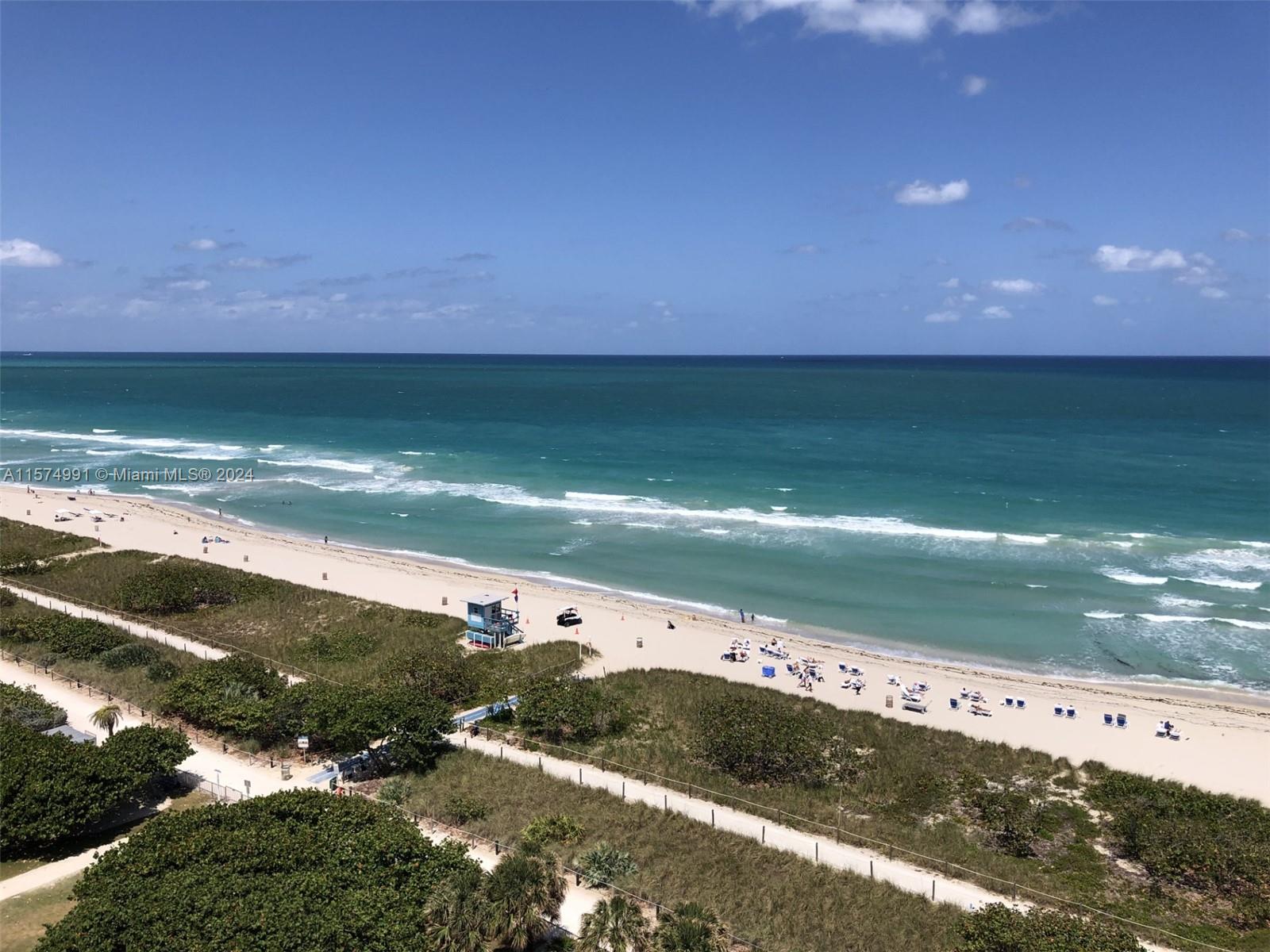 Fantastic sunrise, ocean and beach views. This 2/2 apartment has tile floors, washer and dryer inside the unit and one covered parking space. Building has 24/7 lobby attendant, cable, high speed internet, heated pool, gym and direct beach access. Fabulous location near Bal Harbour shops, restaurants, worship houses, supermarket and next door to Surfside Community Center. This is a yearly rent!