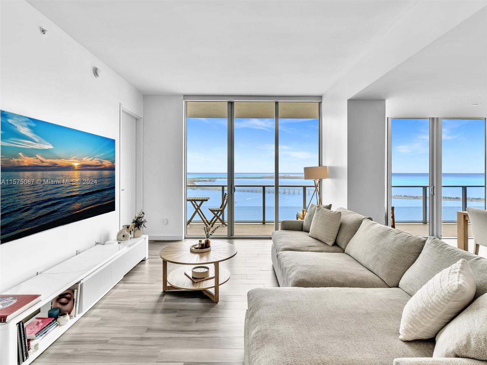 Step into luxury living with this fully furnished gem with direct views of Biscayne Bay. Located in a sought-after building in the quiet part of Brickell by the bay. The unit offers 2 bedrooms with walk-in closets, 3 full baths, and a den. Featuring an open layout and modern finishes throughout the unit. Residents enjoy access to a host of amenities including a gym, pool, Jacuzzi, sauna, and 24/7 concierge. Available now for a six-month lease!