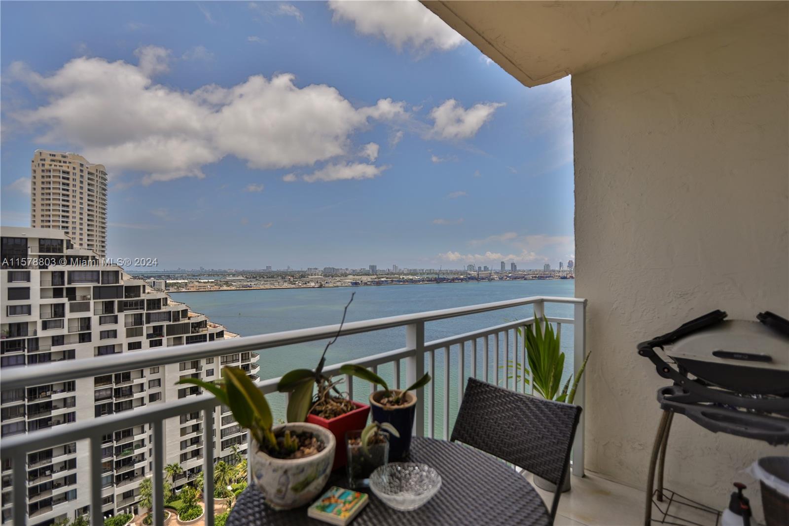 Impeccably renovated One-bedroom one bath in Brickell Key with stunning Bay and Ocean views. This smart home features A/C and a front door lock controllable via smartphone, electronic blackout shades, and Hurricane Impact Windows. Enjoy quartz stone counters, new appliances, a designer bathroom, a custom closet, a home office workstation, and LED lighting. Google the address for an HD video tour."