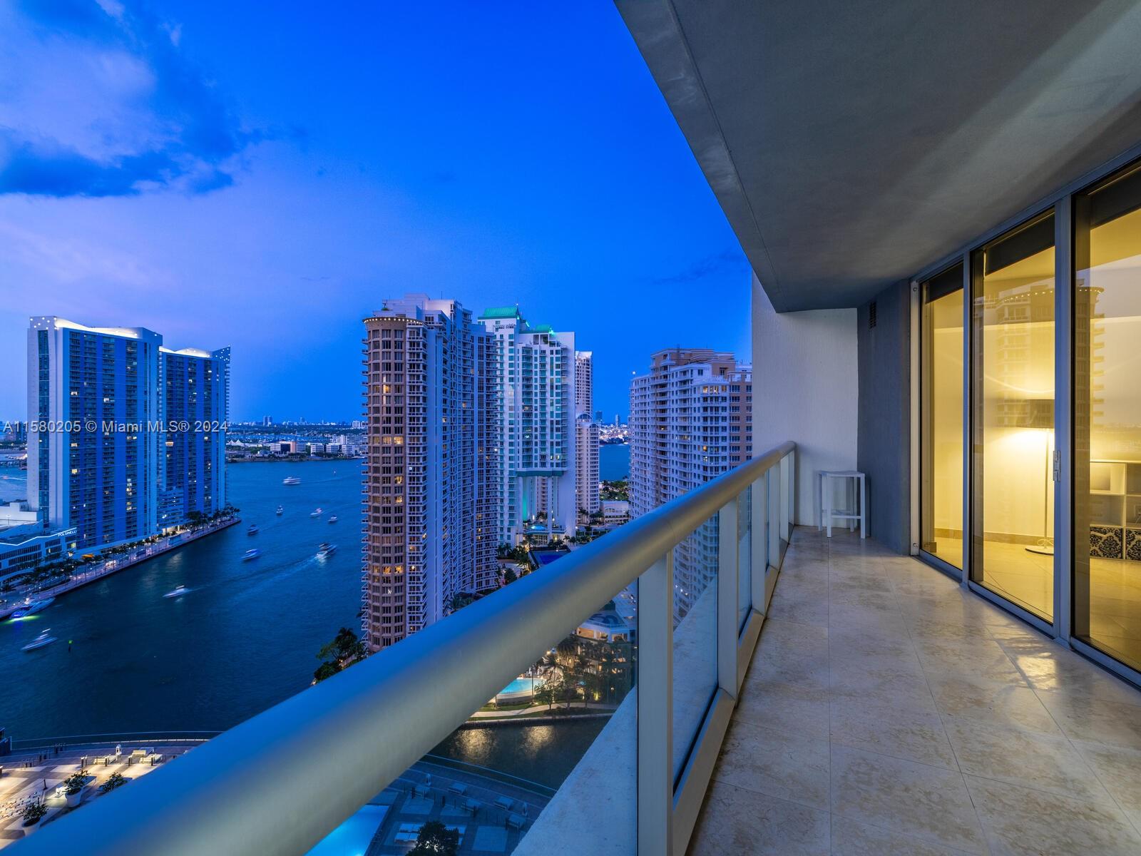 This a rare chance to own a one bedroom condo at the Icon in Brickell on Biscayne Bay for under $600,000! That's approximately $820/sf to reside in the nicest tower in the prestigious Icon, with 5-Star amenities and a prime location in Brickell. This condo directly overlooks the largest pool and hot tub in Miami. It has views of Biscayne Bay all the way to Miami Beach and the Ocean to the east, and the Miami river to the west. Inside this unit there are gorgeous white porcelain floors, high end appliances by Wolf and Sub Zero, and Italian cabinetry. The Master has a large walk-in closet and a door to the expansive deck. The bathroom has a bidet and a vanity with dual sinks. Assigned garage parking place is included.