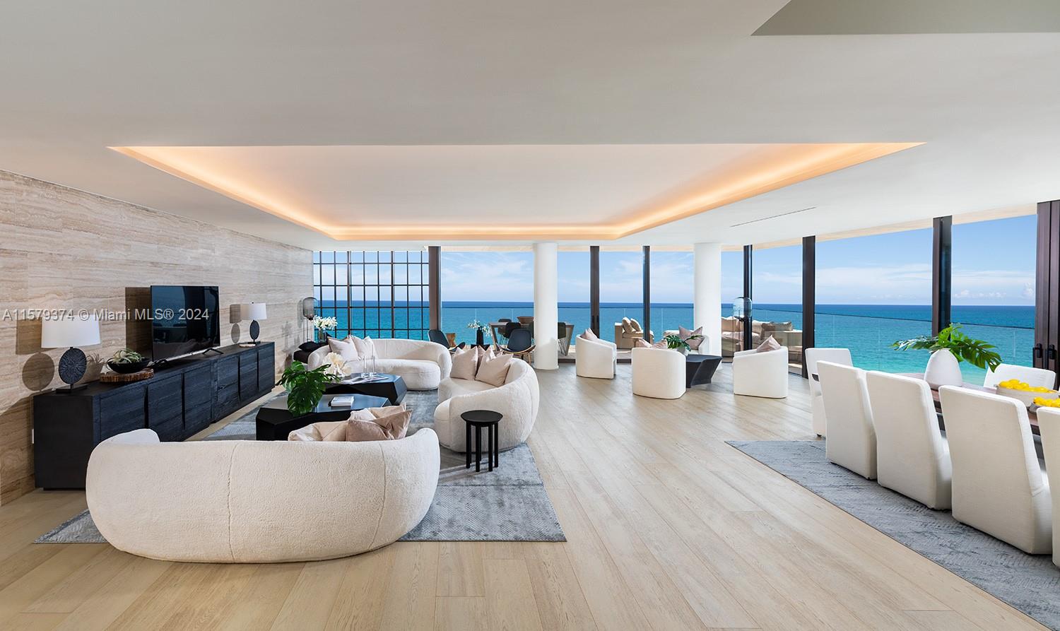 ARTE, a boutique collection of 16 oceanfront residences by Citterio & Viel in collaboration with Kobi Karp. Residence 402 is an exquisitely finished, flow-through 4 bedroom residence, one of the larger residences with 5,184 int sqft, boasting gracious living areas and expansive deep terraces with direct ocean and sunset views. This residence features private elevator with finger recognition entry, gas stove, and temperature-controlled parking. Full service building with rooftop tennis court, outdoor and heated indoor pools, children’s play room and direct beach access.