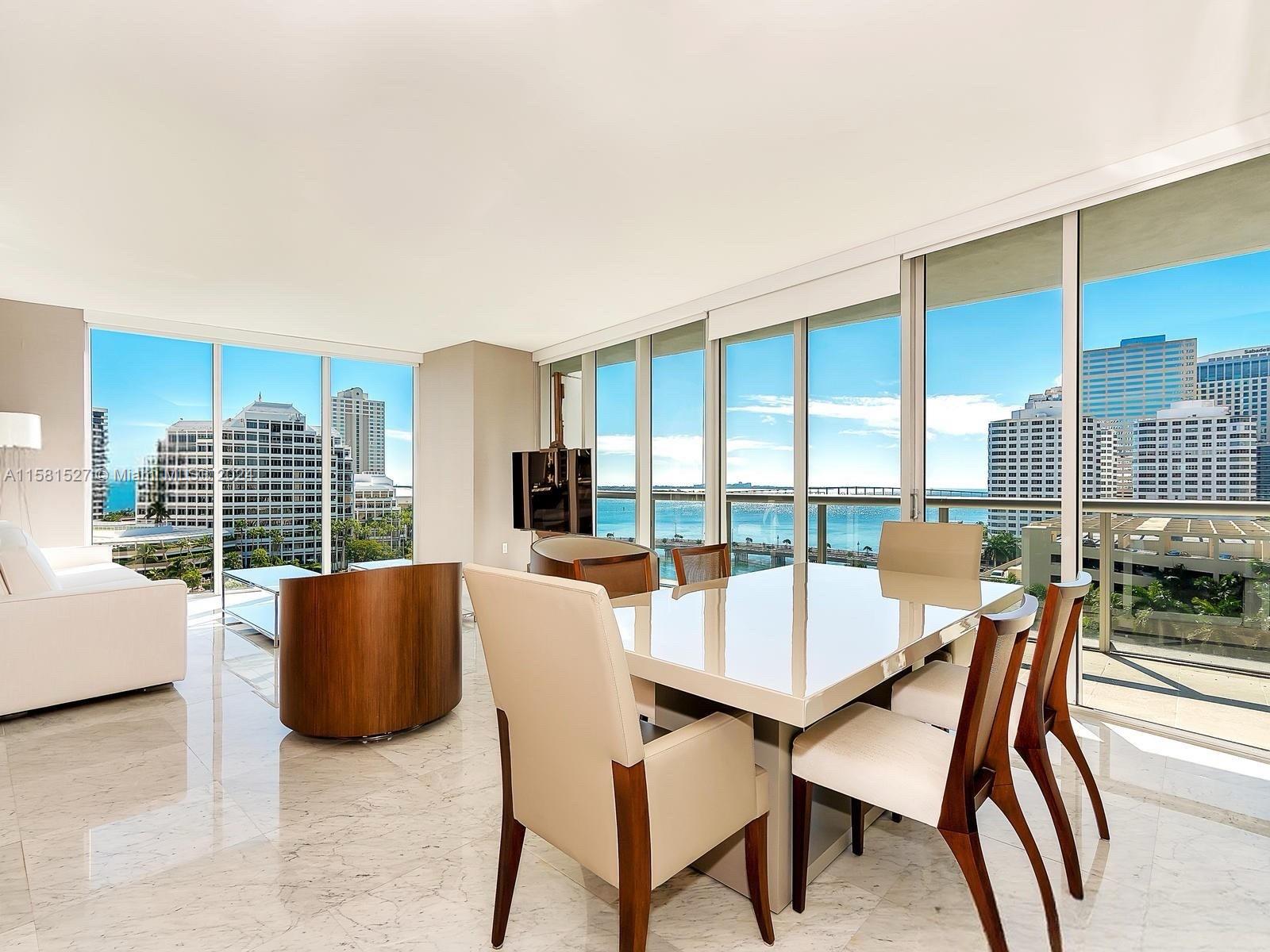 Stunning, 3 Bedroom South East Corner Unit in the coveted 01 Line of Icon Brickell Tower II with panoramic waterfront views of Biscayne Bay as far as the eye can see.   Enjoy nearly 1,800 sq. ft. of luxury with water views from nearly every room, and the oversized balcony overlooking the Bay.  Designed by the renowned Phillipe Starck, this tastefully appointed condo features an open floor plan with a waterfront living room that is pefect for entertaining, or relaxing, and enjoy the convenience of your assigned parking space on the same floor as your apartment.  Amenities include the 300,000 gallon waterfront rooftop pool, 5 star spa, gym, 4 restaurants (including Cipriani), and walking distance to the best shopping and dining in Brickell, all while just 15 min to the beach and airport.
