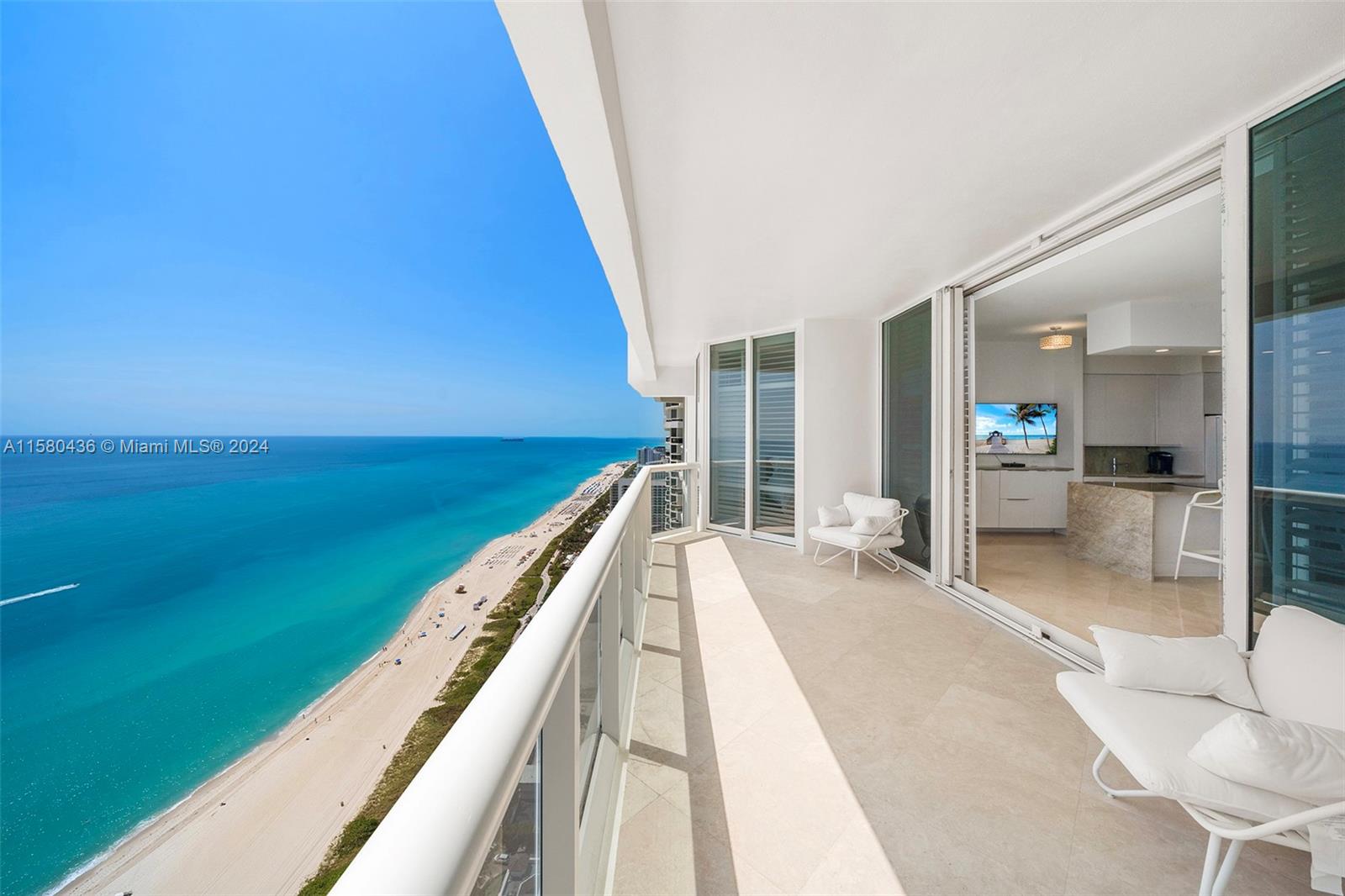 Escape to the epitome of luxury at this oceanfront 2-bedroom, 2-bath condo offering a slice of paradise in coveted Miami Beach. Featuring marble floors, 10 ft ceilings, floor-to-ceiling windows that flood the unit with natural sunlight, master bedroom with an en-suite bathroom, walk-in closet, and an expansive terrace balcony with breathtaking views of the beach, boardwalk, gorgeous pool and park grounds. The Blue Diamond offers 5-star resort like amenities and services including 24-hour security, valet, amazing pool with cascade, on-site restaurant, state of the art fitness center and more.