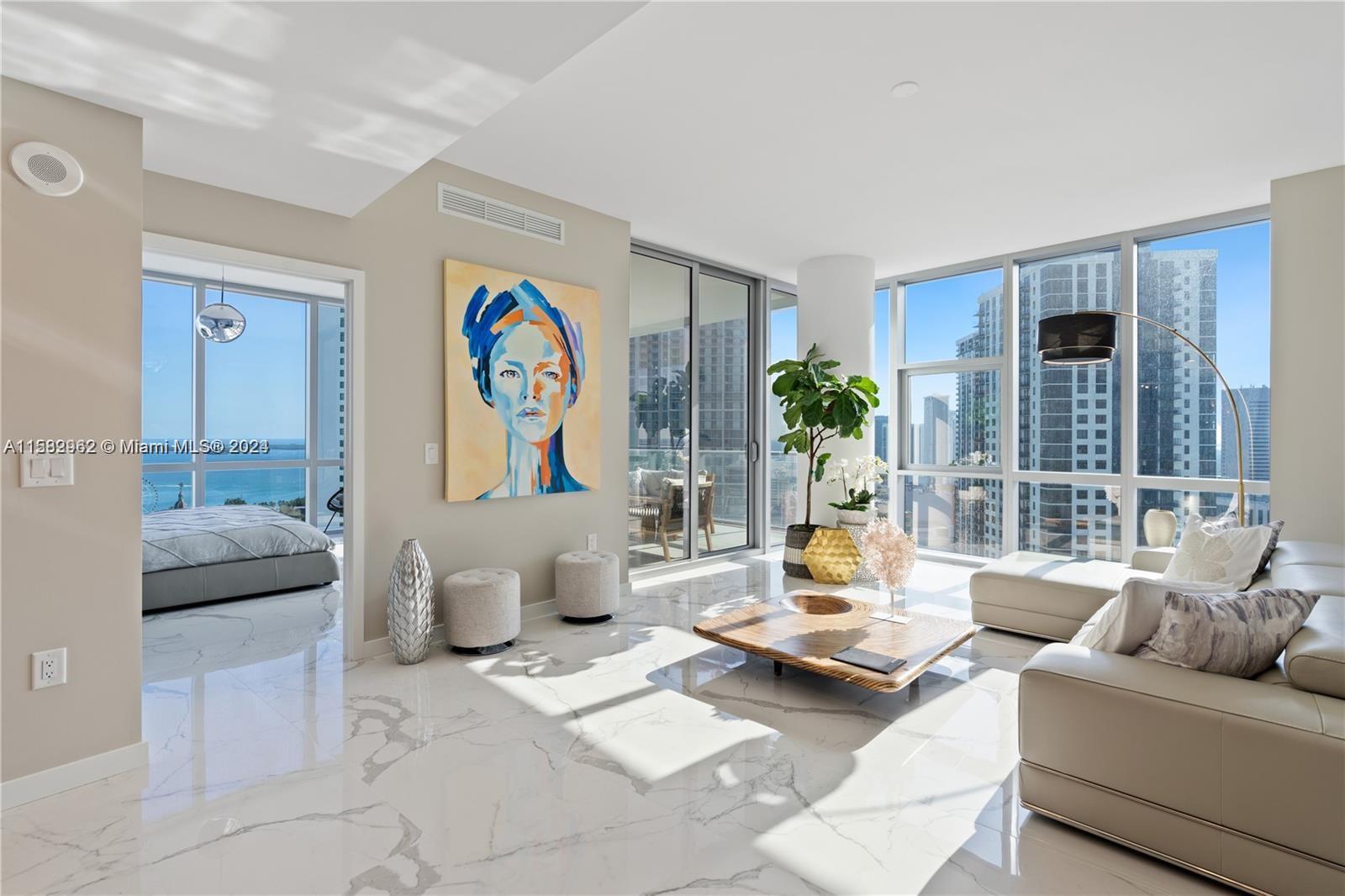 Introducing Unit 2911 at Paramount Miami Worldcenter. Look no further, Unit 2911 offers the Best Line in the building and Most Desirable 3 Bed Floor Plan with Direct Bay Views from every room. No expense spared, with Over $250,000 worth of designer upgrades have been made throughout such as: Italian porcelain floors throughout, stylish wall paper, and more. Top of the Line Finishes and Furnishing. As you step out of your own private elevator, you are welcomed by a stunning private foyer. 
Live in one of the Most sought out buildings, in a rapidly growing area of Miami Worldcenter with tons of new activities, lifestyle, and businesses coming to the area such as: Apple Store, Padel X, fine dining and shopping, and more. Best Amenities in the World for a Residential Complex.