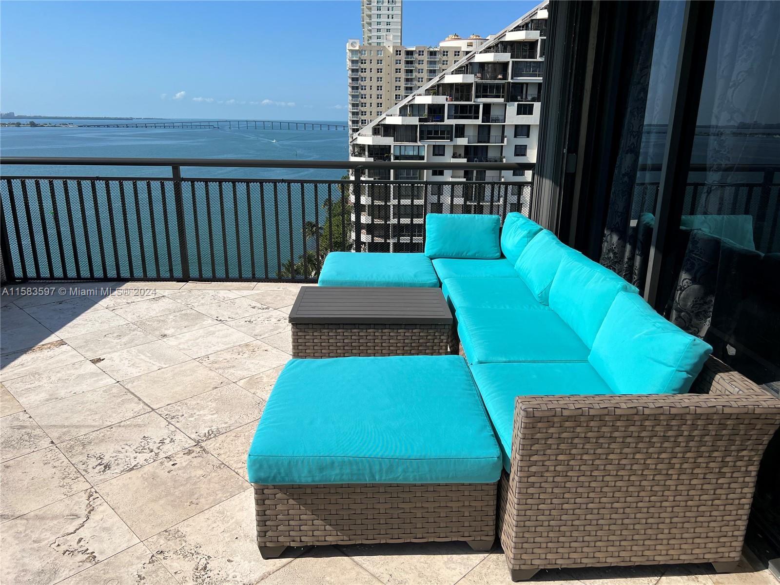 A rare find on Brickell Island! 3 bedroom/3 bathroom spectacular unit in a great shape with an unobstructed bay view from every window! Huge patio to enjoy boats passing by. Rent is allowed on yearly basis. Pets are allowed with some restrictions. There is a special assessment in amount of $1887 for the next 70 month. Buyer is anticipated to carry on with the special assessment. It's not included into the price.