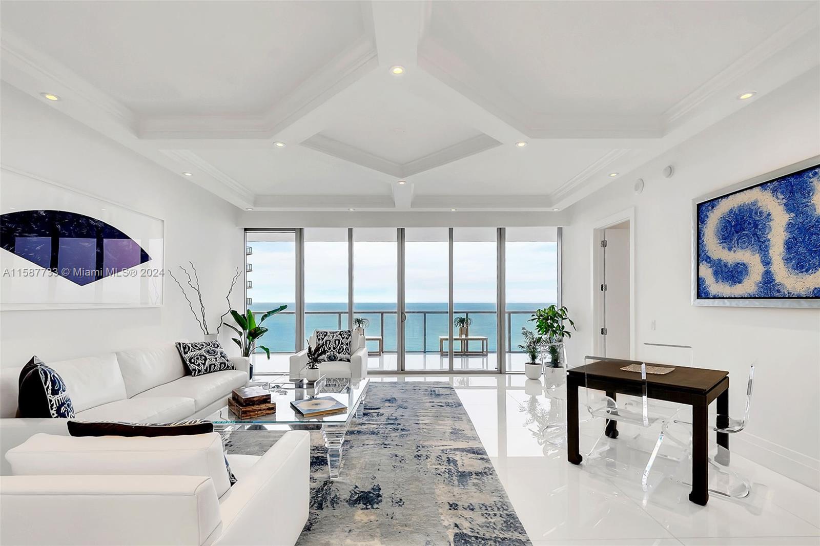 Gorgeous oceanfront residence in the St. Regis Bal Harbour. Spanning 3,128 sqft, this 3-bed, 3.5-bath residence showcases a well-appointed chef’s kitchen with top-tier Miele, Subzero, and Wolf appliances, a wine fridge, a spacious living room, a formal dining area, a comfortable family room, and an opulent master suite, ideal for families seeking a primary or secondary residence. The vast terraces present stunning sunrise vistas of the ocean and picturesque sunset scenes overlooking Biscayne Bay and the Miami skyline. Residents have access to exceptional 5-star amenities including: a spa, fitness center, pool, beach services, and round-the-clock concierge and security. Located just steps from the renowned Bal Harbour Shops, this unit promises a lavish lifestyle unlike any other.