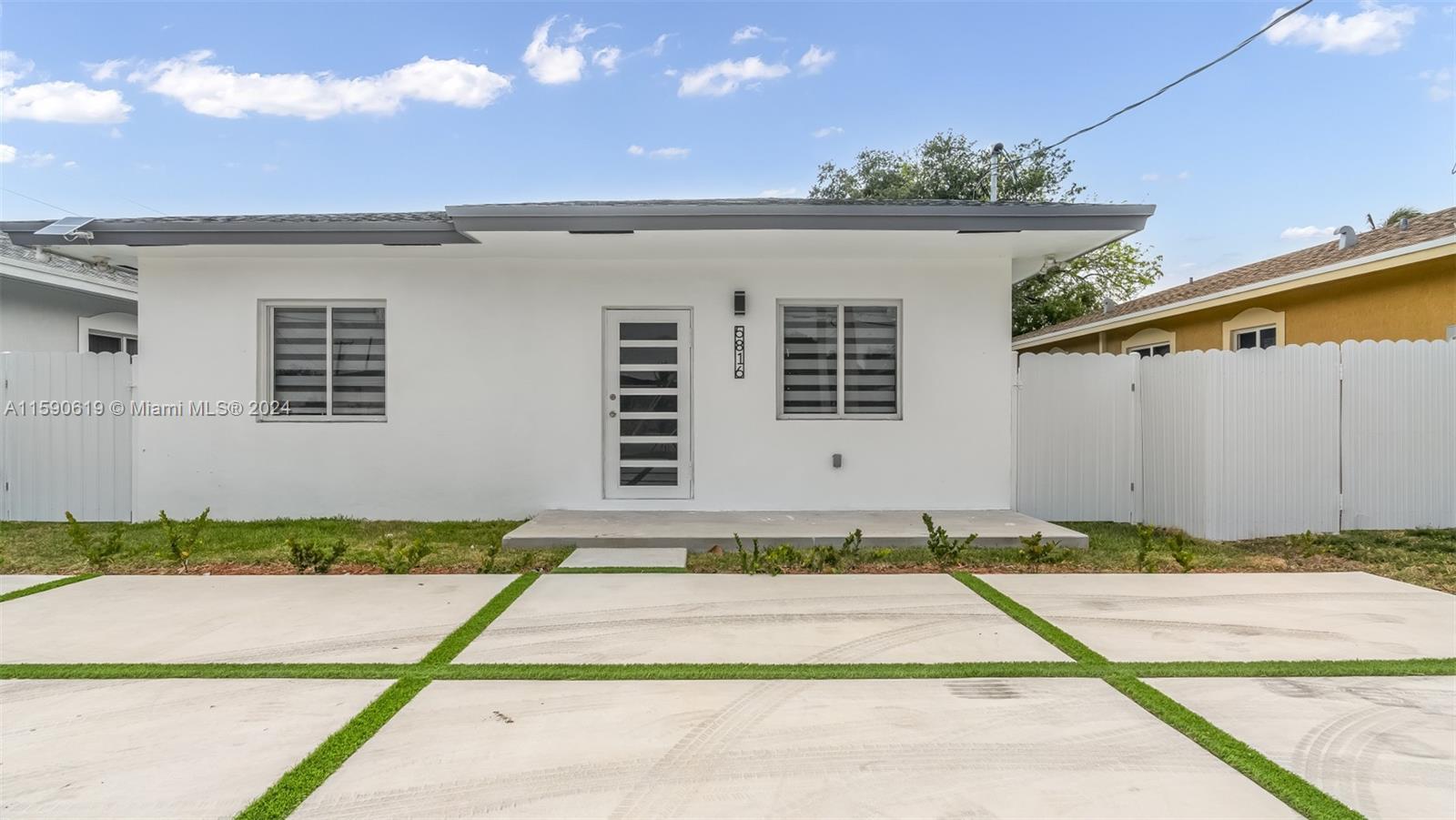 This single-family home located at 5816 NW 23rd Ave in Miami, FL was built in 2024. Boasting 2 bathrooms and an Ac Sq footage of 1,500 square feet, this modern property offers ample space for comfortable living. This home provides plenty space and has Impact windows and doors. This property has one of the biggest driveways in the neighborhood, can fit 4 cars, it is also fully fenced, so the space is private and secure. The home is fitted with 24 x 48 Floor tiles, throughout and also features a waterfall island in the kitchen, Zebra Blackout Shades, and a lazy susan cabinet drawer for convenience. The Seller will give a credit towards home appliances, and closing costs, once a contract is sent.