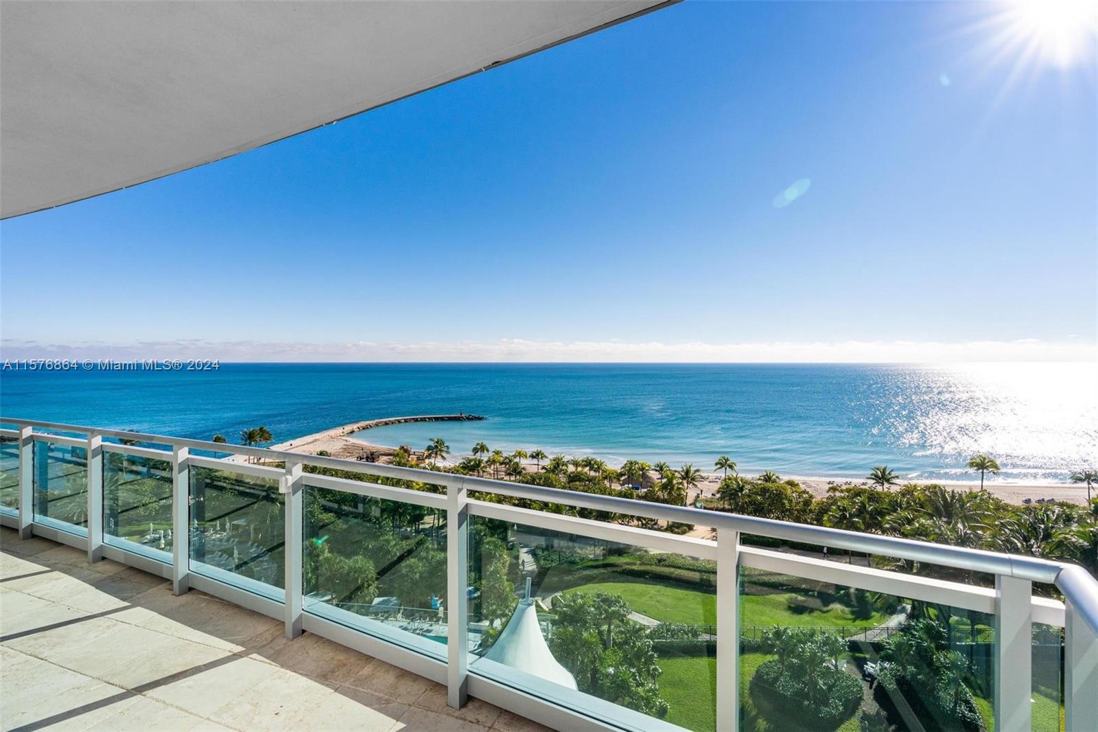 This is a unique residence is one of a kind corner 2bed 2 1/2 bath, with extended terrace space, breathtaking ocean front views &  inlet, unwind with evening sunsets views from the bay veranda, This spacious residence has views which make this the perfect beachfront home for you & your family. Oversized  corner unit,10 FT  floor to ceiling glass and in the most luxurious building in Bal Harbour. Ritz One bal harbour with its hotel amenities offers residence 5 star amenities, 24Hr concierge ,security, valet parking,  2 pools, 2 restaurants , Exhale spa, beach club fitness center, & residents theatre, party room. High end appliances including Wolf, Miele, Subzero, Bosch.. European cabinetry. Marble floor,  Fully furnished. Must see today, Your paradise home awaits you.