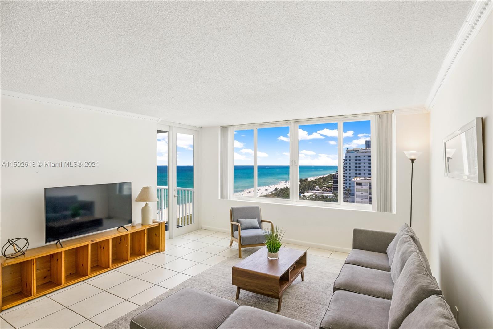 Experience true beach lifestyle in this spacious 1 bedroom, 1.5 bathroom apartment in the heart of Miami Beach. The stunning ocean views from your bedroom, living room and balcony makes it perfect for those who appreciate the beauty of the sea. The building offers modern resort-style amenities, including a heated pool, jacuzzi, fully-equipped gym, basketball & racquetball courts, tennis courts, a mini-mart, & more for your convenience & enjoyment. New impact windows & sliding doors in the unit, covered assigned parking & valet parking available, as well as 24-hour security & lobby attended. Maintenance fee include electricity, water, and cable. The building has recently completed a full concrete renovation & a 50-year rectification, with all assessments paid in full. Vacant & easy to show