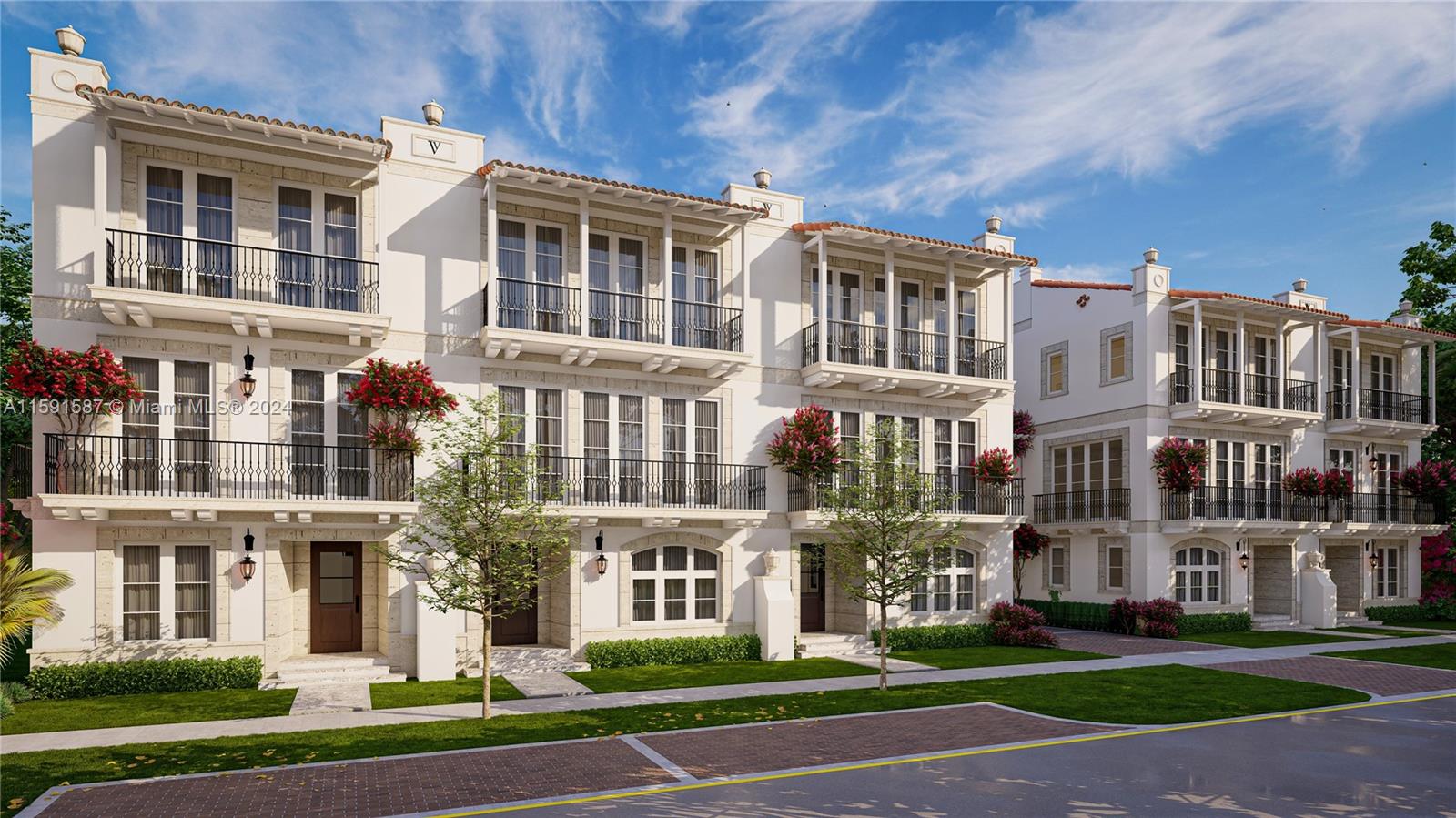 Via Veneto, a limited collection of 10 bespoke 3 story townhomes, each encompassing 5,300 - 5,500 sq ft of living space with 4 bedrooms and 4.5 bathrooms. Nestled in the heart of Coral Gables, the residences, meticulously crafted by the master builders at The Calta Group, feature a 4 car garage, 2 car carport, and an elevator. The architectural elegance by Nelson de Leon, complemented by the interior refinement of Sensi Casa showcase 3 levels, high end finishes and appliances, presenting a harmonious blend of modern convenience with Mediterranean charm. Covered terraces and balconies usher in natural light and provide views of the Venetian Pool and The Biltmore Hotel. Located at the prime intersection of Sevilla and Palermo, Via Veneto is a sanctuary of refined living in an iconic locale.