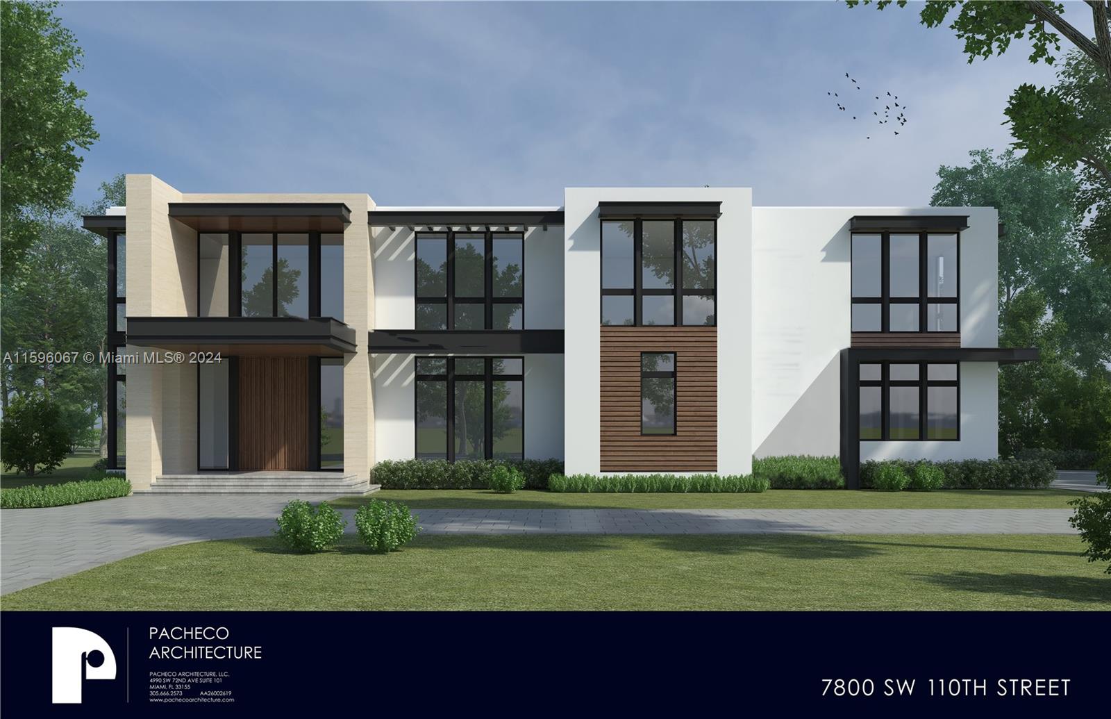 A stunning new construction project is coming to the lush Pinecrest area, 8777 sqft total and with 6200 sqft of living space with delivery expected by the end of 2025. This modern residence features 7 spacious bedrooms, 8 full bathrooms, powder room, media room, guest house, private gym,& a three-car garage. Enjoy expansive open-concept living spaces with large panoramic sliding doors, a gourmet kitchen with a walk-in pantry, & a magnificent pool. The property is surrounded by a lush tropical garden, creating a serene and picturesque setting. This home offers the perfect blend of modern sophistication & natural beauty, providing a resort-like experience right at home. Don't miss this opportunity to own a masterpiece in Pinecrest, conveniently located near top schools, parks, and shopping.