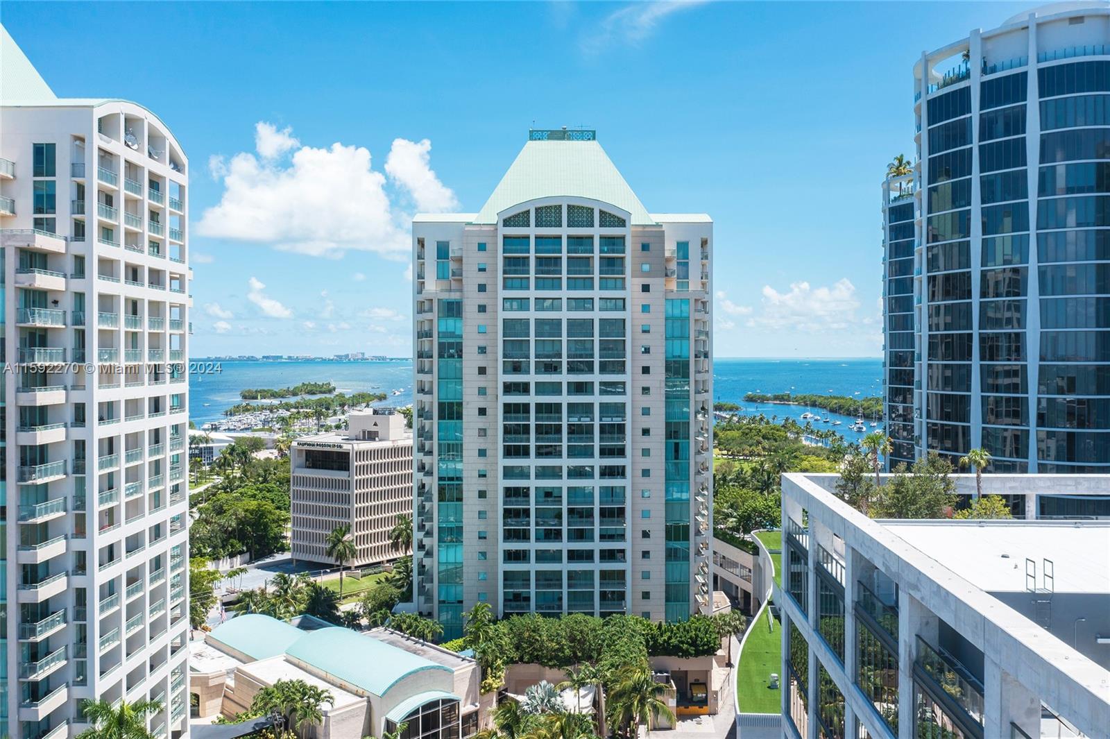 Large corner unit with water and city views at the exclusive Ritz-Carlton Residences in the heart of Coconut Grove across from Biscayne Bay and Regatta Harbour. Access to all 5-star hotel amenities including full-service pool, spa, fitness center, restaurants & bars, concierge, and valet parking plus residents-only amenities. Walking distance to waterfront parks, restaurants, shops, entertainment, and top schools. Easy drive to Downtown Miami, Miami Beach, Coral Gables, and the Miami International Airport. Great income potential with flexible rental terms for investors and second home buyers. Currently rented through April 15, 2025.