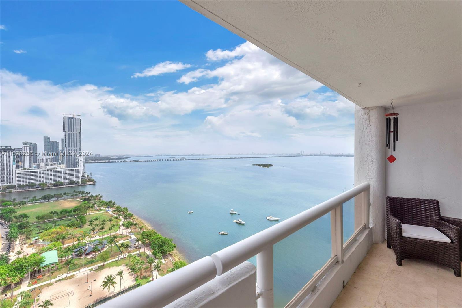 Enjoy spectacular water views of Biscayne Bay from this large 1 bed, 1.5 bath condo at The Grand. Hardwood flooring throughout the living area and bedroom and brand new porcelain floors in the kitchen and bathrooms, tastefully newly remodeled bathrooms, new state of the art appliances, impact windows, built in walk-in closet. Best 1BR line in the building. The Grand offers a variety of amenities all conveniently located on site including a resort style pool area, fully equipped gym, Spa, Marina, Restaurants, food market, hair salon, boutiques, 24 hour concierge/security and much more. The Grand boasts a premiere location within the Miami’s Art and Entertainment District. Walking distance to Museums, Theaters, Sports and entertainment Arenas. 1 parking space included.