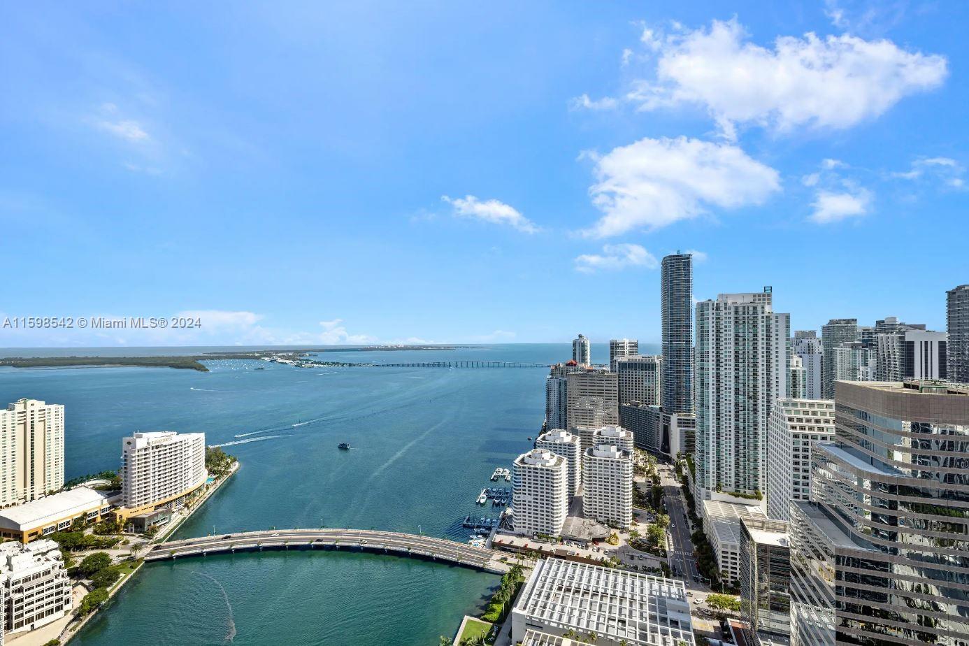 Welcome to your residence in the sky on the 48th floor of the iconic ICON BRICKELL Tower II. Breathless Southeast 180-degree views of the Brickell skyline and endless bay views from every room. The condo features 2 ensuite bedrooms with 2 remodeled bathrooms, Plus an office/Den with built-in closets and automated window treatments. The grand kitchen is dressed in top-of-the-line appliances and a generous island to entertain inside or outside on the grand balcony that spreads throughout the whole living space. One assigned Parking. Icon has one the best locations and amenities in town with 3 pools making it the largest in the world! A world-class Spa with an indoor pool, state-of-the-art fitness center, steam room, 24-hour valet & concierge services, dog park, and Cipriani Restaurant.