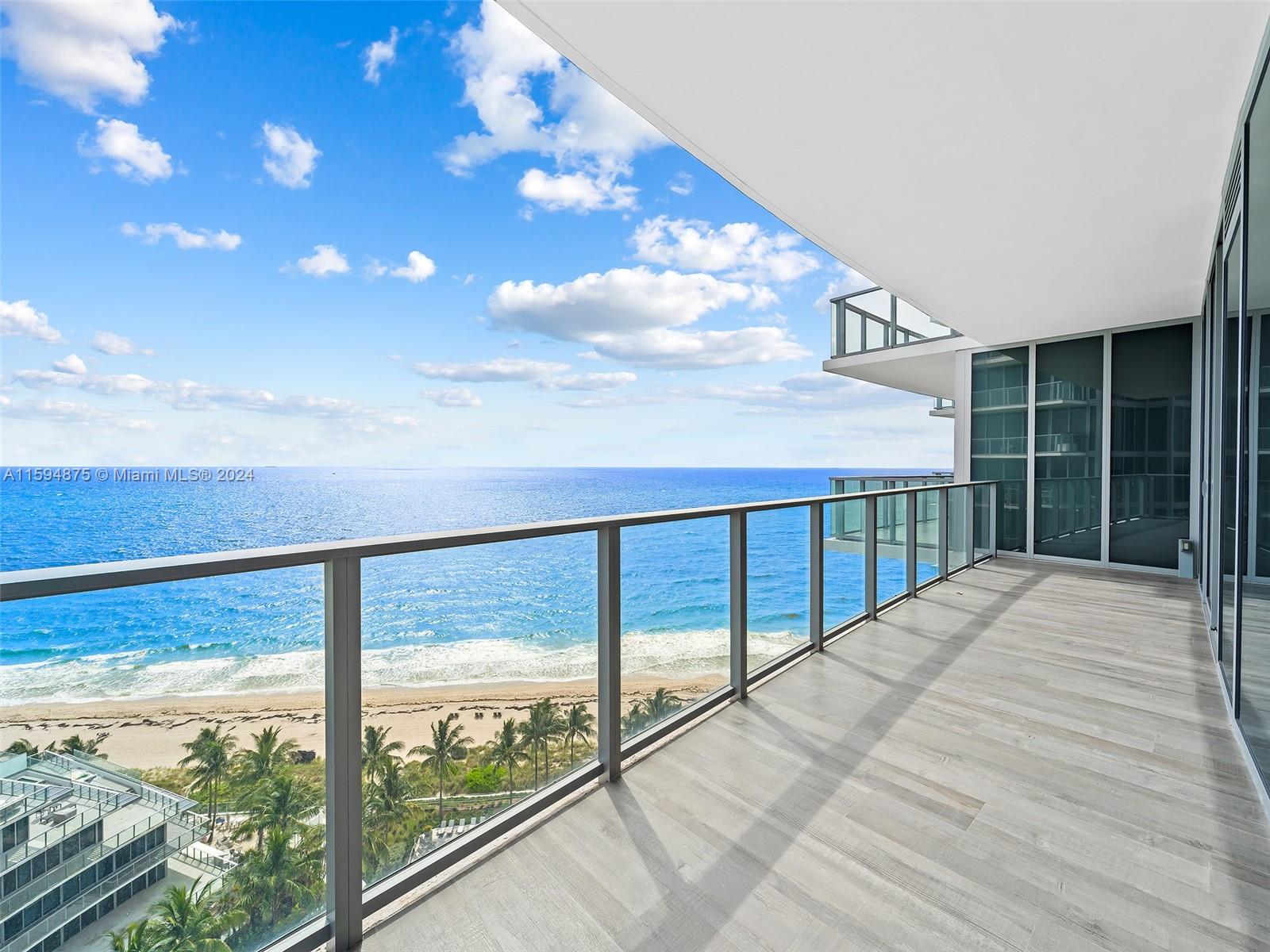 Experience luxury living at "The One and Only" on the 14th floor of the prestigious Auberge Beach Residences in South Florida. This exclusive 1-bedroom, 2-bathroom plus den home features a private elevator foyer and unobstructed ocean views. The open floor plan maximizes natural light with a state-of-the-art kitchen, Subzero appliances, a Wolf gas stove, wine cooler, and a spacious island. Floor-to-ceiling windows and automated treatments bring the South Florida sun and ocean vistas indoors. Amenities include 24/7 concierge and valet services, a lifestyle coordinator, gym, wine and cigar lounges, and a resident clubhouse. The 5-acre property features serene landscaped areas, the world-class Evara Spa, and the oceanfront restaurant Dune, offering wellness and hospitality at your doorstep.