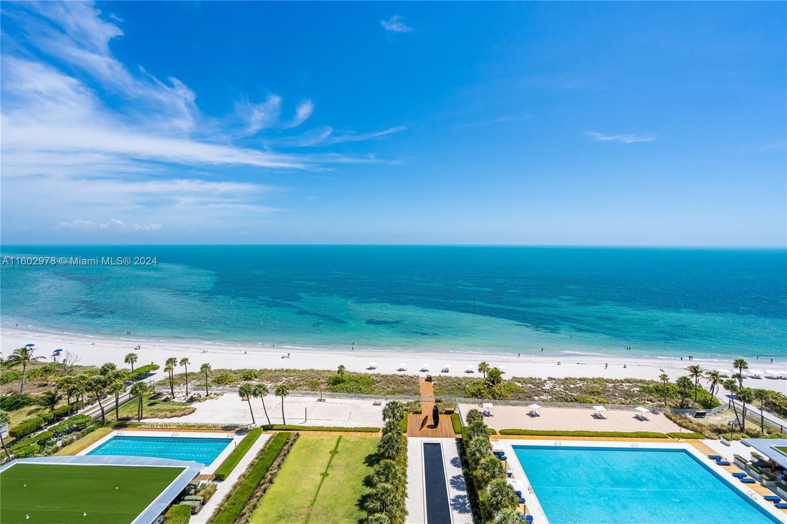 Gorgeous finely finished flow-through unit at the exclusive beachfront Oceana in Key Biscayne! Private elevator leads you into this spectacular 3B + Staff, 4.5 Baths unit. Floor-to-ceiling windows and expansive terraces throughout encompass beautiful direct East and West views. Features natural stone, oak wall panels and staggering finishes throughout. This luxurious modern style building offers a grand pool and exercise pool, al-fresco Beachfront Restaurant, Tennis court, state-of-the-art gym and spa with ocean views, kids play room, party & media rooms, 24-hour security and valet, beach and pool services, golf putting green and Sand Volleyball on it's 500 ft private beach.