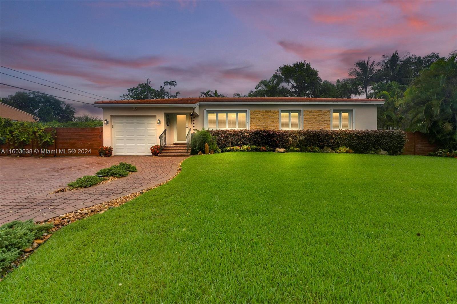 This is the opportunity you have been waiting for in the highly sought after City of South Miami. This beautiful home is in pristine condition featuring a salt water pool with a new system installed in May, 1 car garage, remodeled open kitchen with stainless steel appliances, remodeled primary bathroom, 3 bedrooms/3 bathrooms, windows with plantation shutters, professionally landscaped front and back yard ideal for entertaining with newer rain gauged sprinkler system and hard wired exterior lighting. In very close proximity to top restaurants, cafes, shopping, parks and in an A rated public school district. Owner will consider selling turn key designer furnished for a seamless move in! This is very well priced in a hot area with limited inventory. Call us now to schedule a private tour.