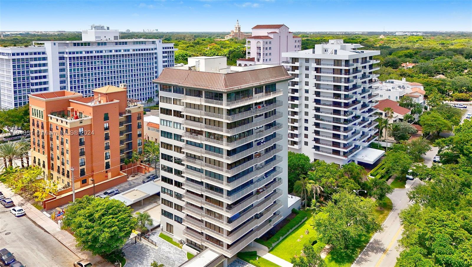 Spacious 3,200 square foot, 3 bedroom, 3 bath apartment! The building, in the heart of Coral Gables, fresh off a $5 million dollar, 2-year restoration project, boasts 1 unit per floor! Impact windows. Wrap around balcony with spectacular Granada Golf Course views. 2 assigned parking spaces in a secure gated garage. Downtown Coral Gables' shops and restaurants are a stone's throw away. A brand new pool patio will be completed before summer ends. All assessments are paid. Unleash your inner interior designer on this massive unit. Say goodbye to cramped condo living. This gem won't last long. Act fast!