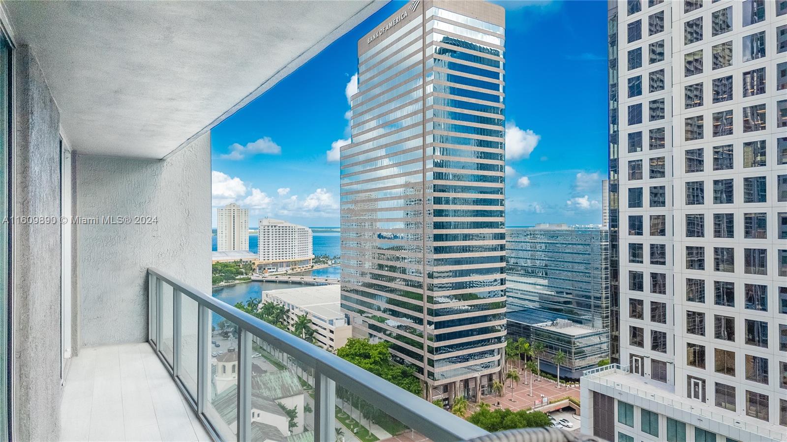 Live Limitlessly in this contemporary corner unit located at the coveted 500 Brickell. With 1,197SF of interior space, this 2 bed - 2 bath unit offers breathtaking water views that can be enjoyed from floor-to-ceiling windows. Wake up to picturesque sunrises while sipping on your morning coffee on your expansive balcony. The sophisticated and stylish condo features tile flooring, quartz-stone countertops, premium GE Monogram appliances, and sleek electric blinds in the living room. This home is located in the heart of Brickell, offering proximity to swanky shopping, delicious dining, and exciting entertainment venues. Your new home promises a calm and tranquil lifestyle while still being steps away from Brickell's most popular destinations.