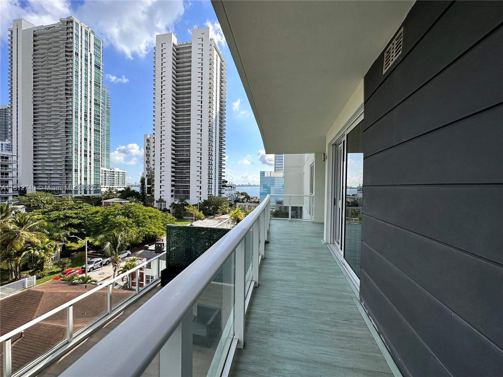 Beautiful 2 Bed/ 2 Bath unit with water and city views and expansive terrace in the popular Edgewater neighborhood. Boutique style building minutes from Downtown, Brickell, Midtown, Design District and much more! Unit features 9 foot ceilings, expansive living room. porcelain wood style floors, floor to ceiling impact windows and sliding doors. Residents of 26 Edgewater can enjoy amenities such as rooftop pool, lounge and sun deck, fitness center and party room. Vacant and easy to show. 6 months or 1 year lease.