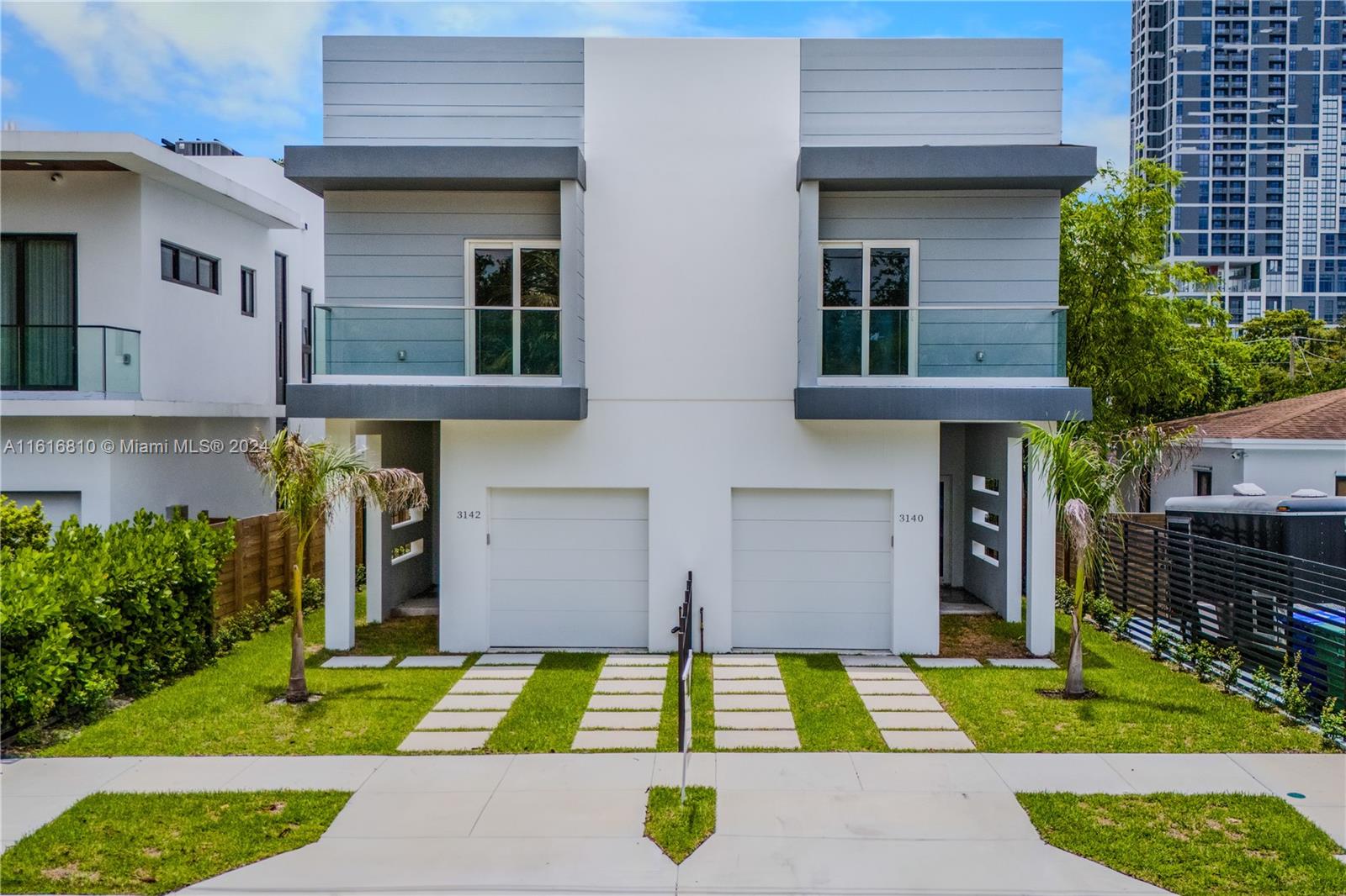 Welcome to this newly built, luxurious townhome in the sought-after Coconut Grove. Priced at $1,750,000 for one unit, you also have the opportunity to purchase both units, 3142 and 3140 Carter St., for $3,500,000. For the townhome, you have a spacious 2,450 sqft living area with three bedrooms and three and a half bathrooms. The thoughtful layout provides comfort and modern touches, including high ceilings and beautiful tile flooring. Step outside to enjoy your private sanctuary, complete with a pool and balcony. The contemporary kitchen features a unique island and high-quality appliances. This prime location places you just minutes away from Coco Walk, Downtown, Brickell, Coral Gables, and Key Biscayne, as well as a variety of shops and dining options.