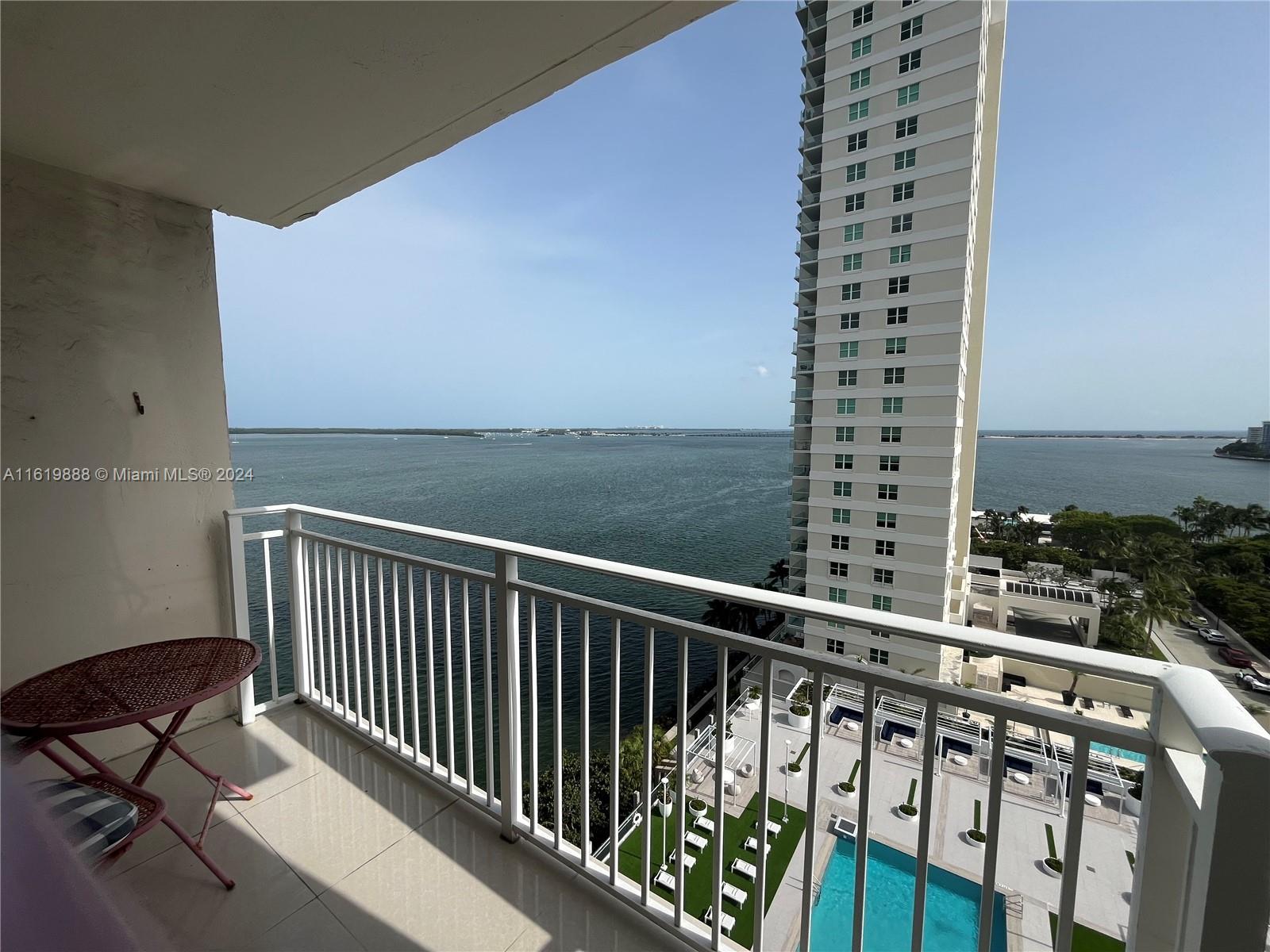 Updated two bedroom/ two bathroom unit, with a study. Porcelain, white tiles throughout, open kitchen, updated vanities in the bathrooms. South facing views of the open bay and Key Biscayne. Enjoy Isola's brand new, 4th floor amenities deck, including a pool, hot pool, BBQ's, tennis court, lounge garden, plus the gym, business center, party salon, with direct bay view. Live on exclusive Brickell Key, with an amazing 1.25 mile boardwalk, a dog park, a children's playground, and Islander market place, the Brasserie restaurant, as well as , brand new sushi restaurant. Close to the center of Brickell and Brickell City Center. Island living at its best! The owner is offering owner finiancing.