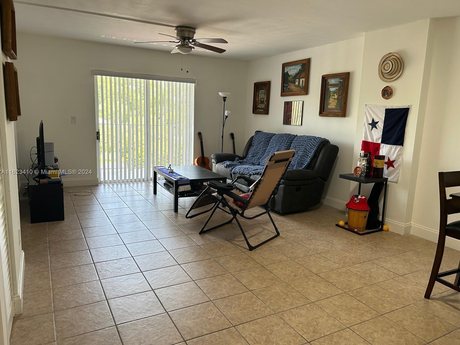 Spacious 1/1 unit in good condition in the elegant area of Cutler Bay.   Unit is equipped with stainless-steel appliances and is located in a gated community, one assigned parking space, visitors' parking spaces, swimming pool, tennis court, barbecue area, gym, laundry facility and clubhouse. The association includes water, waste, and maintenance of the common areas. Great location east of Old Cutler Rd. close to Lakes by the Bay Park, Black Point Marina, supermarket, restaurants, and banks.  A Must See.
