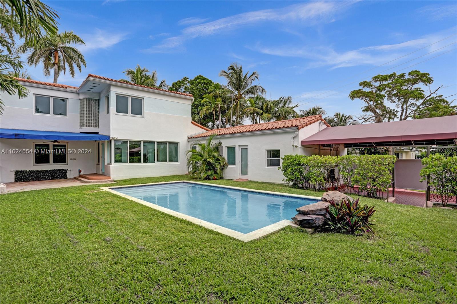 Discover this stunning 6-bedroom residence in the heart of Miami Beach, featuring 5 full bathrooms and 2 half bathrooms. Situated on a corner lot of nearly 10,000 square feet, the property boasts an impressive interior living space of approx. 3,361 square feet, complemented by a generously sized swimming pool. Don't miss this exceptional opportunity!