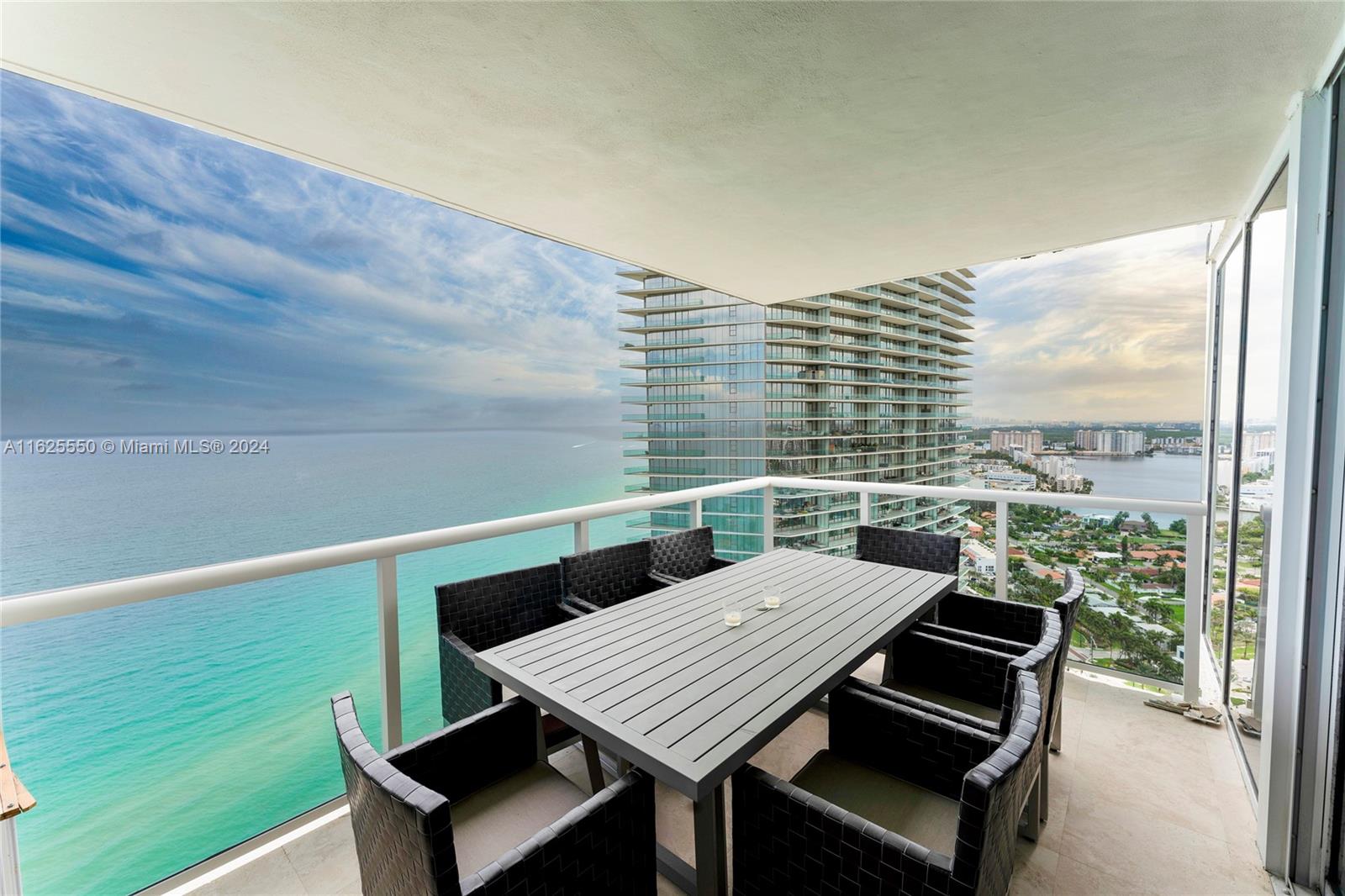 Amazing and unobstructed ocean views on this beautiful 36th floor apartment and recently remodeled unit at Ocean II. The 3 bedroom / 4.5 bath features a private elevator entrance,  newly done Snaideiro kitchen with Sub Zero and Wolf appliances.  Enjoy the sunrise and sunset with 2 balconies facing direct ocean and intercoastal panoramas. Amenities include full service beach,  two tennis courts, a pool right on the beach, a restaurant, state of the art gym, a sauna, and party room.