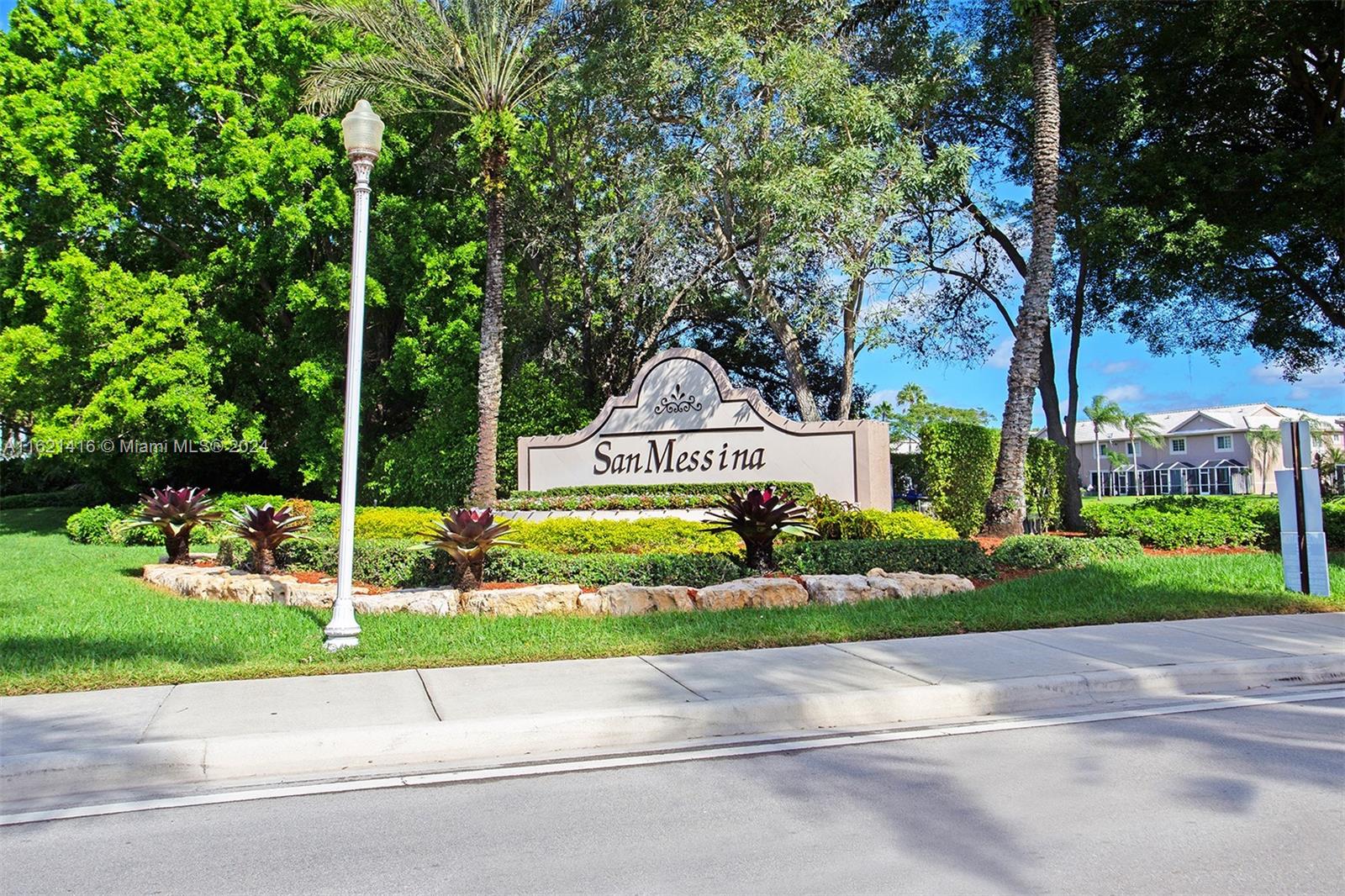 You will be delighted with this immaculate 2bed 2.5bath 1 car garage Townhouse in  San Messina in Weston. Freshly painted and light and aery. Accordion shutters throughout. Each bedroom is an en-suite. Brand new SS Appliances, Granite countertops, Upgraded cabinets. All bathrooms have been tastefully upgraded. Tiled throughout. Master bedroom walk-in closet features closet organizer. Sliding glass doors lead to an enclosed patio with relaxing garden views. Enjoy the resort style pool, volleyball courts and kids playground. "A" rated schools. Supermarket, restaurants, and Mall just minutes away. Easy access to Highway and Sawgrass Expressway. Tenants Lease expires 14 Feb 25