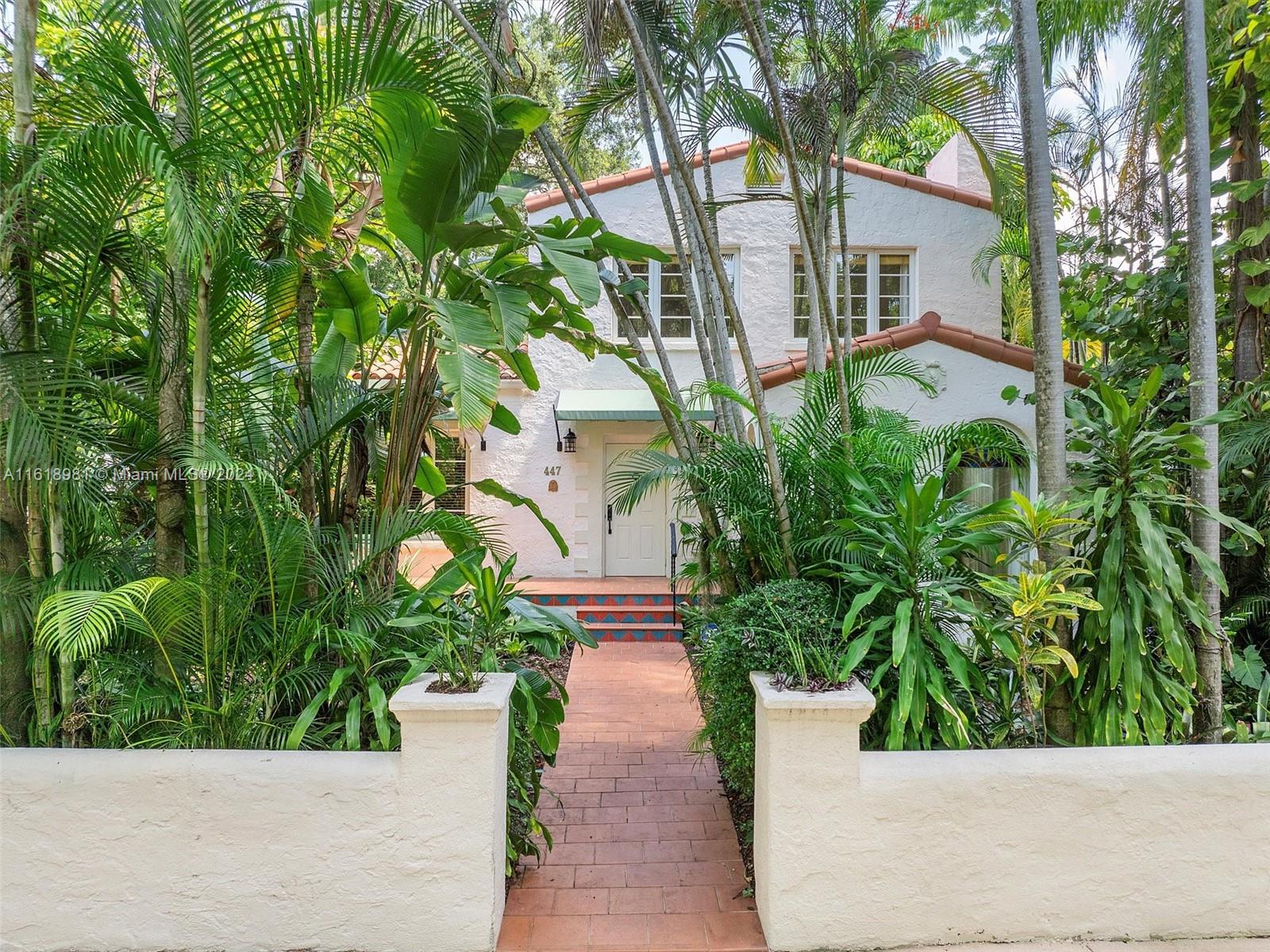 This architecturally significant house has been featured on the Coral Gables Tour of Kitchens and The Villagers Historic House Tour. Fully renovated by award-winning designer using the latest technology and luxurious finishes throughout. Open floor plan with abundant spaces for family living and entertaining. Embellished with Snaidero cabinetry, Miele appliances, Velvet Honed granite countertops, Kohler fixtures, recessed directional lighting, and many original architectural features. Main house has 3 BDRMS / 3-1/2 BA with a separately-metered 1 BDRM / 1 BA apartment above 2-car Garage. New impact windows and doors. Very private exterior Terrace on 2nd Floor. Choice location in the heart of Coral Gables! Walk to Miracle Mile shops, fine restaurants, cultural venues, and free Trolley route.