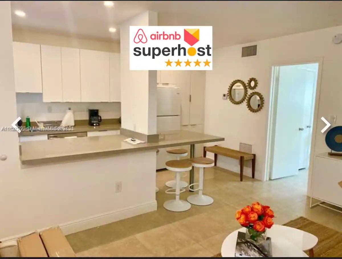 Only SHORT TERM RENTAL - $1,190/WEEK - $4,300/MONTH – ONE WEEK MINIMUM RENTAL – TOTALLY RENOVATED apartment 1 bed and 1 bath, open kitchen, dining and living room with 2 sofa/bed, washer, dryer, and dishwasher in unit. KEY/FOB with access to Key Biscayne Beach Park. Small boutique building with pool and BBQ area. Walking distance to the beach, this area is unique and exclusive family-oriented town. Sunrise Club Condo is in the Village of Key Biscayne, Florida, in front of the Winn-Dixie and Restaurants. This Condo is minutes away from the Brickell area, Downtown Miami, Coral Gables and Coconut Grove. We are waiting for you!!