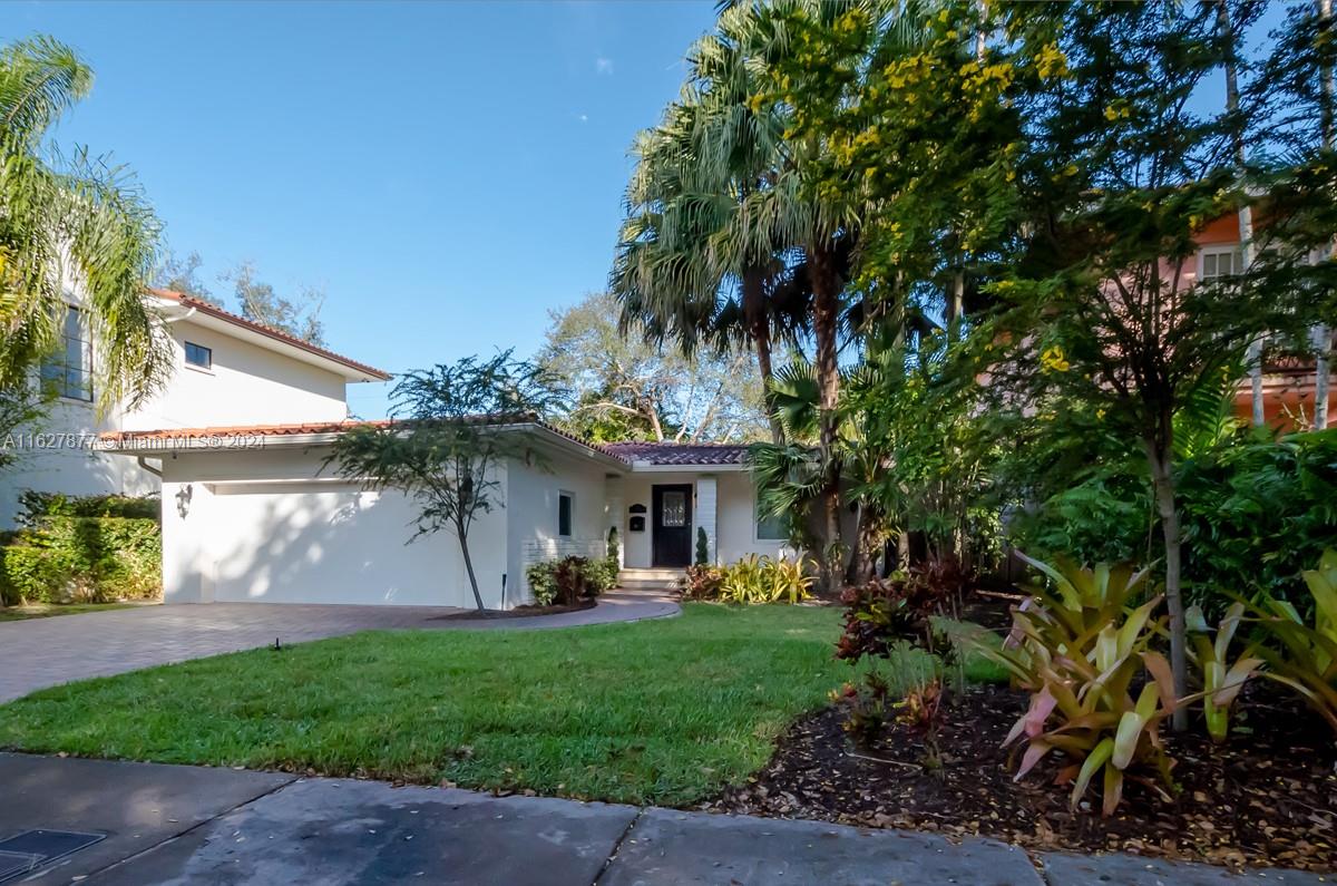 Elegantly understated and beautifully updated, this 3 bedroom, 2 bath executive home is nestled on a quiet tree
lined street in the heart of Coral Gables' Italian Village. Designed with light neutral tones & meticulous details. The
home features gleaming hardwood floors, large picturesque impact windows and doors, an open updated kitchen
with breakfast nook, tastefully updated bathrooms, and a 2-car garage. The desirable layout is open and inviting.
Ideal for entertaining.