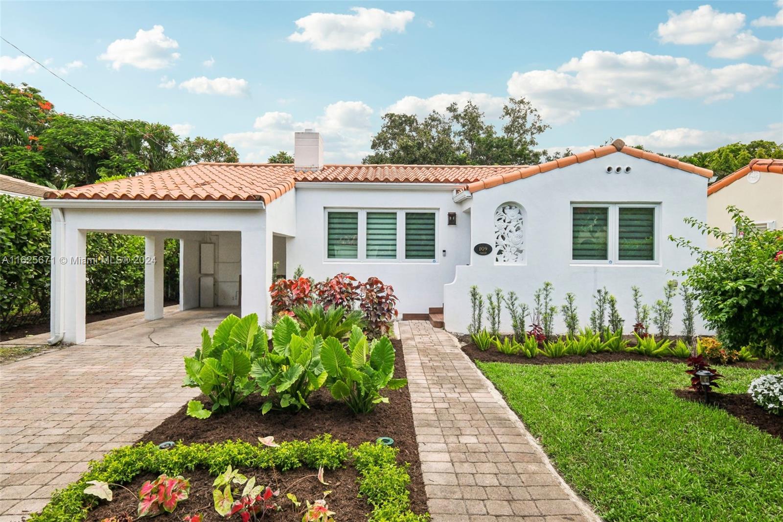 Discover the elegance of this mid-century style single-family home in Coral Gables. This beautifully maintained residence features updated appliances, a brand-new bathroom, new impact windows throughout, and over 1,300 square feet of space thoughtfully designed for both comfort and style. The original fireplace and hardwood floors provide a cozy, homey feel. The large Florida room, with numerous windows, offers abundant natural light and motorized rolling shades. Enjoy the sunrise from the east and the sunset in the afternoon. Nestled in one of Coral Gables' most desirable neighborhoods, this home offers both luxury and privacy. Don’t miss your chance to own this gem—schedule a showing today and step into the lifestyle you've always dreamed of!