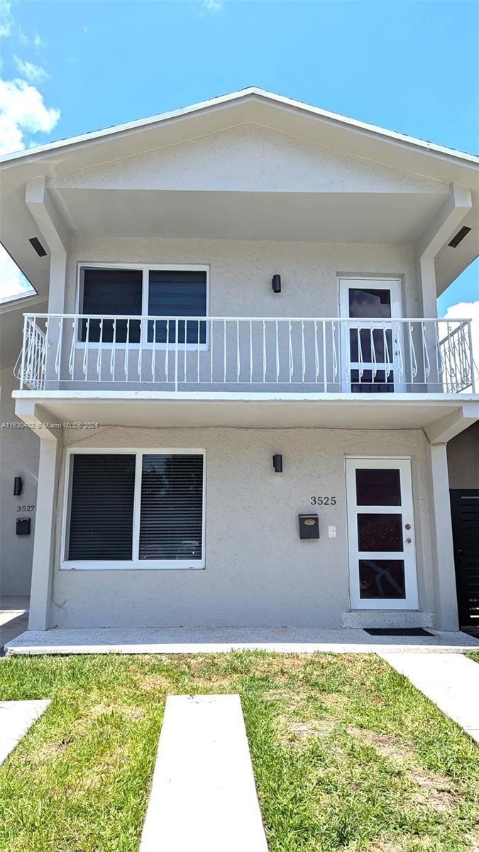 Contemporary first floor 2/1 unit. Enter into 14’7”x16’ living room that opens to 11x12’8” kitchen with room for table and chairs plus additional storage if desired. Great size bedrooms 11x13 and 10x12. Bathroom updated in 2023 with new cabinet and glass enclosed shower. Inside laundry room also provides access to private fenced yard. Updates include: newer kitchen cabinets, newer appliances, newer recessed lighting and newer impact windows & doors. Tile floors throughout. Unit is 1000+/- SF which is half of a duplex.