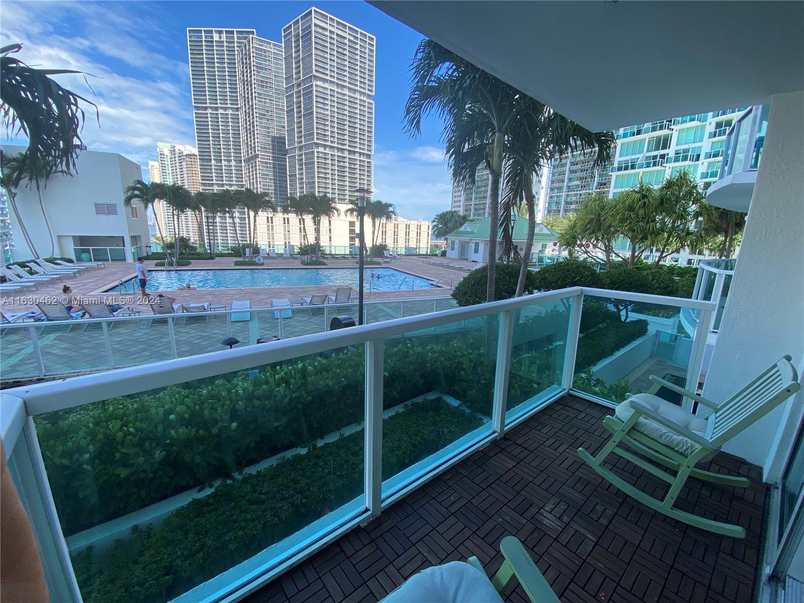 Breathtaking views from this 2-bedroom, 2-bath apartment at Brickell on the River North. This spacious unit boasts a split floor plan and expansive floor-to-ceiling glass windows, filling the space with natural light and stunning views. The building's top-tier amenities include two swimming pools, a weight room, a gym, a sauna, and a business center spread across five floors. Residents benefit from a gated parking garage, valet parking, and 24-hour concierge services. The prime location offers the Metro Mover right at the entrance and is a short stroll to Brickell City Center Mall and numerous dining options. This sought-after area is a dream location, featuring luxurious 5-star restaurants and hotels, along with premier shows and concerts in the city.