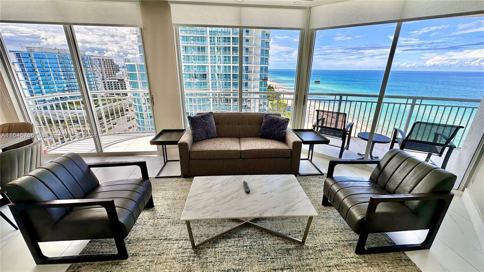 Stunning!!! Very Spacious 3 Bedrooms 3 Bath Fully Renovated Condo-Hotel. Direct ocean view from every room. Northeast corner unit with a large wraparound balcony overlooking the ocean. In the heart of Sunny Isles Beach. Perfect vacation property and investment. Currently part of the Hotel program generating revenue, completely renovated following the hotel new design. Washer and Dryer inside the unit. Amenities include a Grand Lobby with Restaurant and Bar, Spa, Fitness Center with Sauna and Steam Room, Pool with 2 Jacuzzis, Pool Bar and Beach Service. Ocean Point is within walking distance from Restaurant, Groceries, Banks, Shopping, and Parks. Condo Fee includes All Utilities (Electricity, Water, Cable, Internet, 24/7 Security and 24 Hours Valet for one Car). 1-2 Weeks Approval.