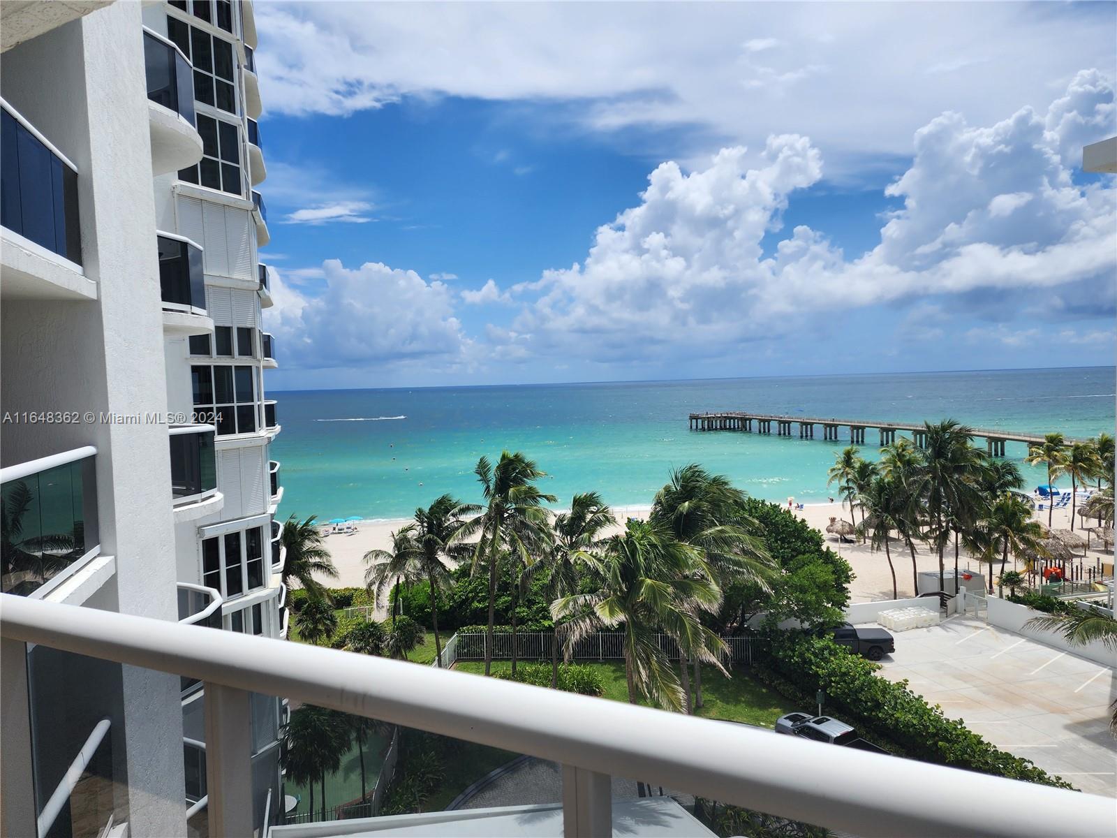 Spacious 2/2 with den/office on desirable Sunny Isles Beach with ocean view from every window. Furnished. Marable floors, eat-in-kitchen, SS appliances, new A/C. Full amenities building.