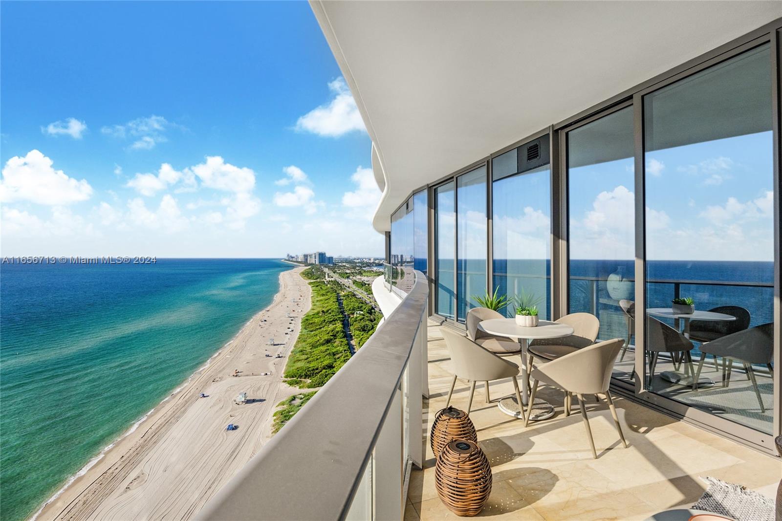 Welcome to this impeccably designed residence at The Ritz-Carlton Residences in Sunny Isles Beach. Fully furnished, this home offers breathtaking, unobstructed views of the ocean, city skyline, and tranquil Intracoastal waterways. The residence features 2 bedrooms, a spacious family room, 2.5 bathrooms, and a private elevator, all set under soaring 10-foot ceilings. The gourmet kitchen, perfect for culinary enthusiasts, boasts Gaggenau appliances, sleek Snaidero cabinetry, and elegant Caesarstone quartz countertops. Residents also enjoy access to state-of-the-art amenities, including an upscale spa, an exclusive private club, two resort-style swimming pools, 24-hour concierge service, valet parking, and more.