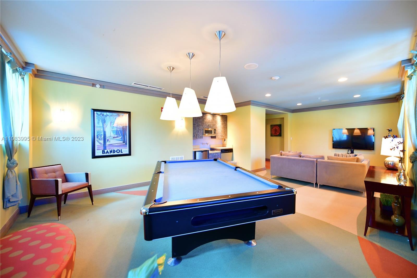 Billard Game Tv Room