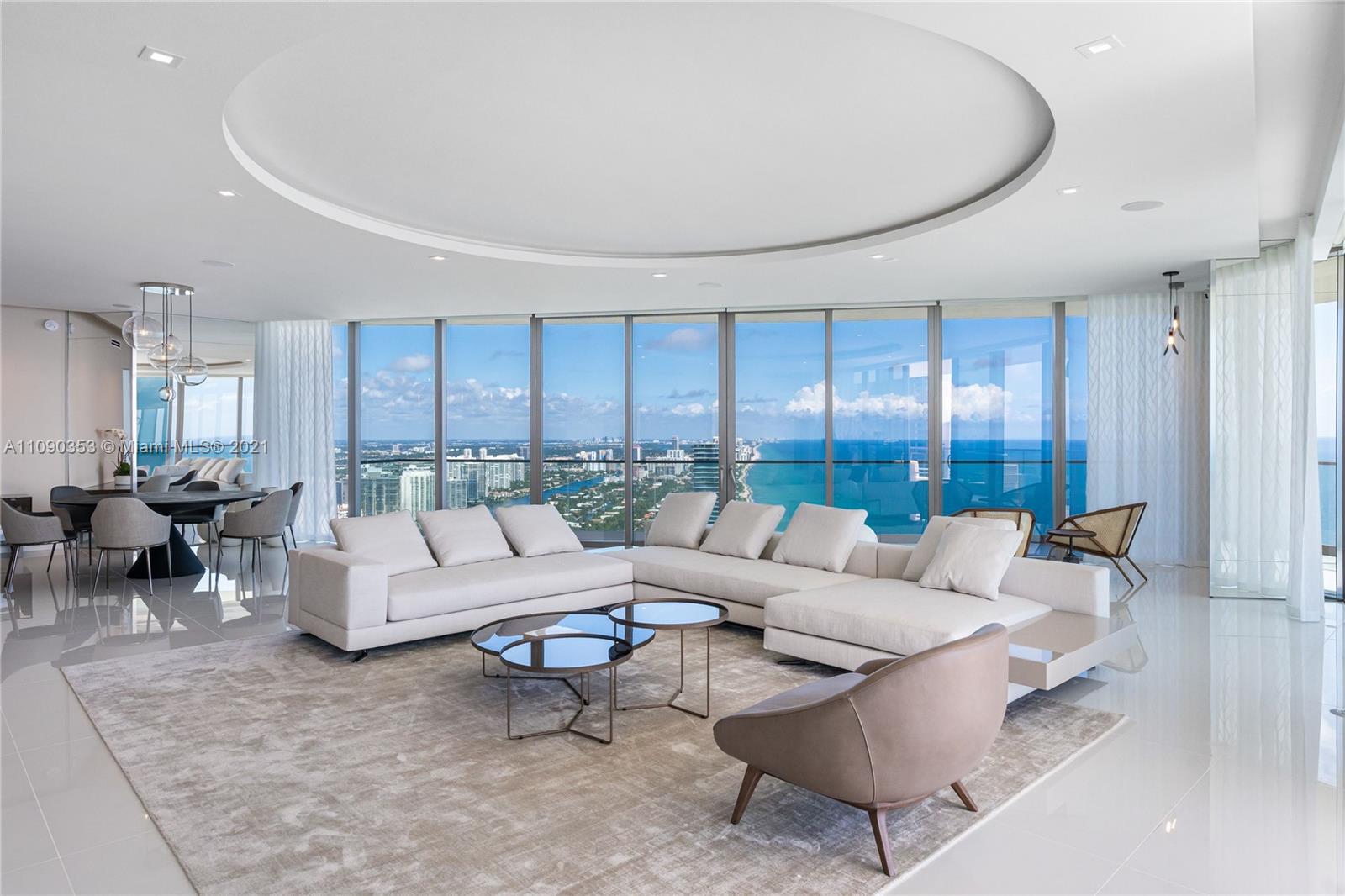 Highest Corner Wrap around Available in the Best Line "00" at Residences by Armani Casa. Residence #4600 is fully designer finished, features 4 bed/ 5 1/2 baths, oversized wrap around terrace, + nanny room. This layout is the best layout on the beach, Enjoy breathtaking views from South beach to Ft. Lauderdale ,Endless Ocean & Intracoastal from all areas. This Gem is fully Turnkey only "Toothbrush needed*   It is spacious modern & elegant w/ 10 Ft ceilings & Expansive deep balconies boasting summer kitchen create a seamless expansion of living space into the fresh Ocean Air, Chic European kitchen. Smart home w/ digital techknowlogy. Master Suite includes midnight bar.  Residents will enjoy beach service, full service spa, private restaurant, game room, cigar/wine room, & child's play room.