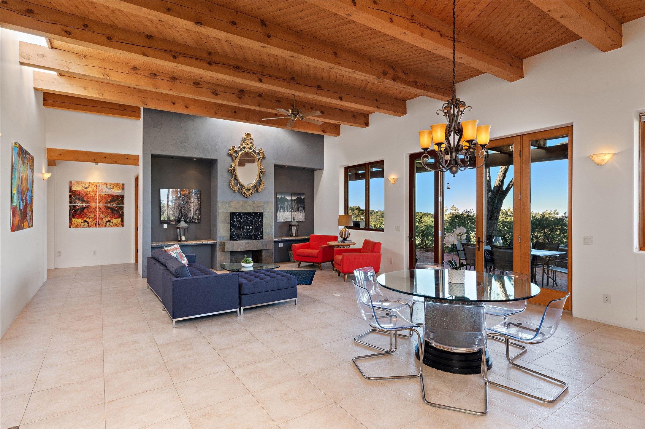 Stepping Into Home, This Living Room/Dining Combination is Breathtaking!