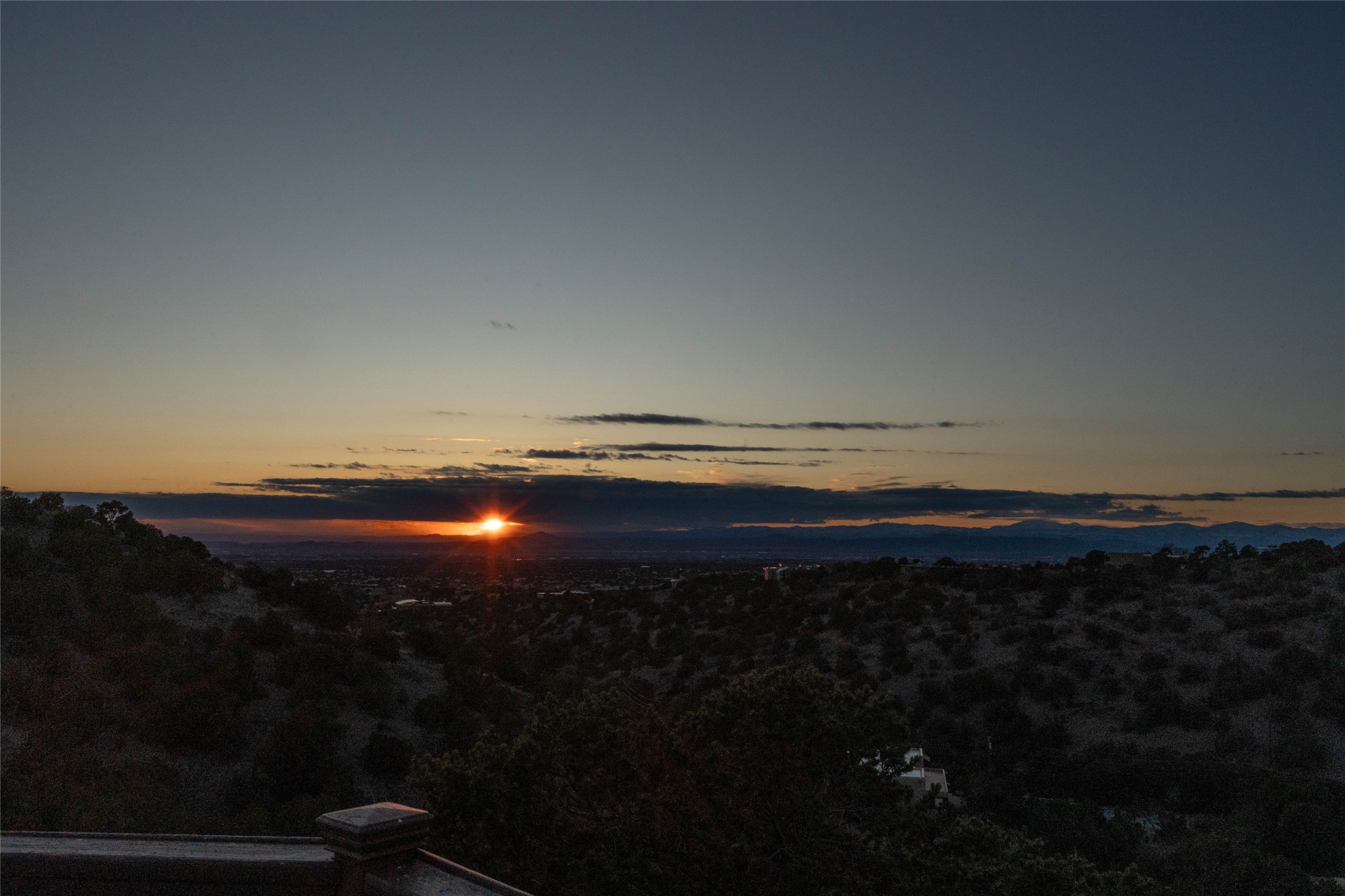 View of Sunset from main house patio