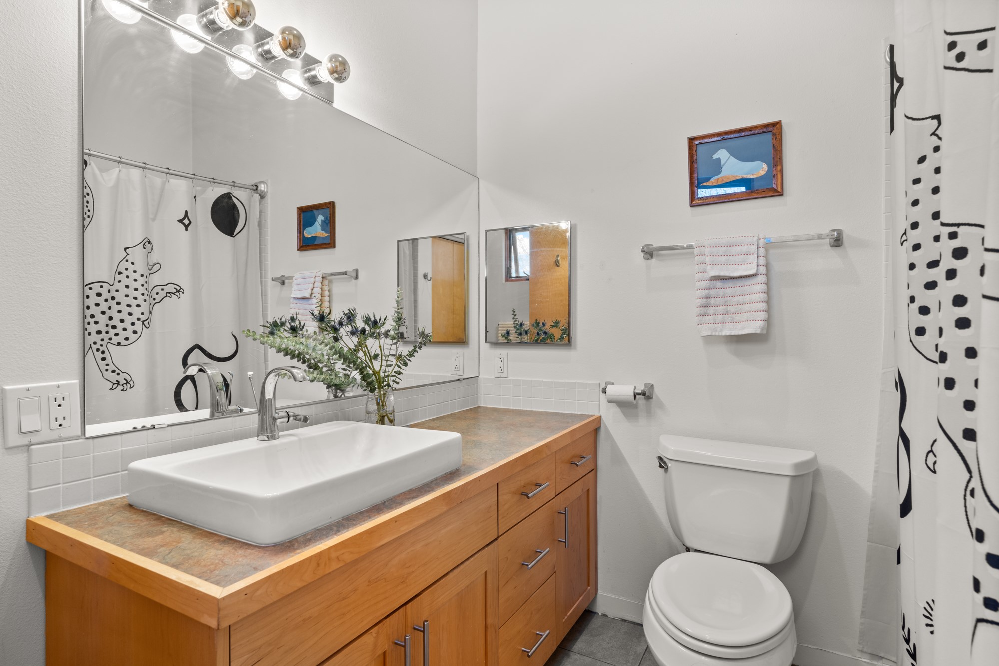 Primary bathroom with tub