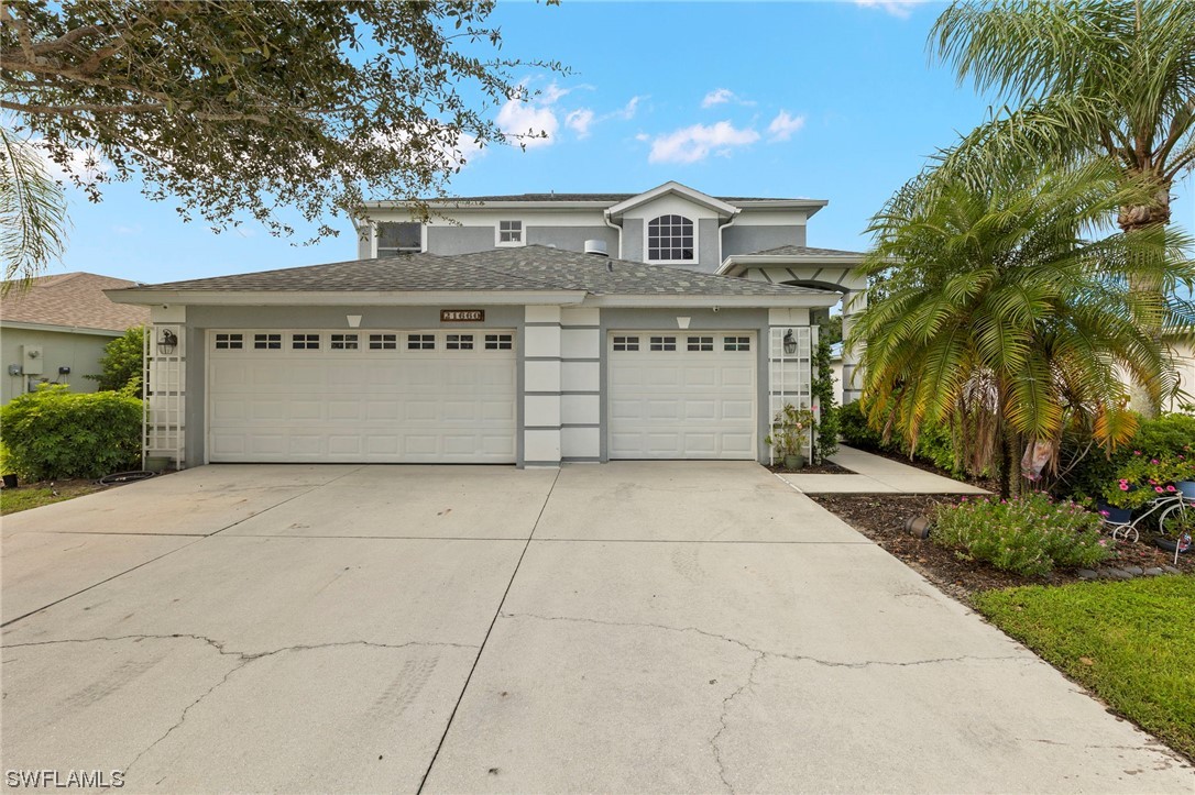 Lowest priced 3 car garage pool home in Estero by a lot!  POOL / SPA home with tons of upgrades in the heart of ESTERO! 4 BED + LOFT + Extra office + 3 CAR GARAGE w/s split AC. MASTER BEDROOM ON 1st FLOOR. 2018 ROOF, 2020 TRANE AC, Stainless Steel Appliances. Great floor plan, and large spacious home, that's highly desirable in Stoneybrook. LOA HOA FEES of only $639/quarter that includes CABLE & INTERNET, with PUBLIC Golf Course, makes this community one of the best selling around. Custom built staircase, with built in storage and workspace under it, which takes you upstairs. 2 Bedrooms + Loft + DEN + additional office space there as well. 3 car garage-all cabinets and vacuum will be removed & painted!  Stoneybrook amenities offer something for everyone! Exercise room, tennis courts, pickleball, volleyball, basketball, in-line skating rink, bocce ball & baseball field! The golf course is public so you can pay when you play. Conveniently located close to shopping, dining, interstate, beaches, university, and airport. Short walk to golf course clubhouse, CVS, Publix, Miromar mall and Hertz arena. 15 minutes from airport baggage claim. Low association fees include cable and internet!